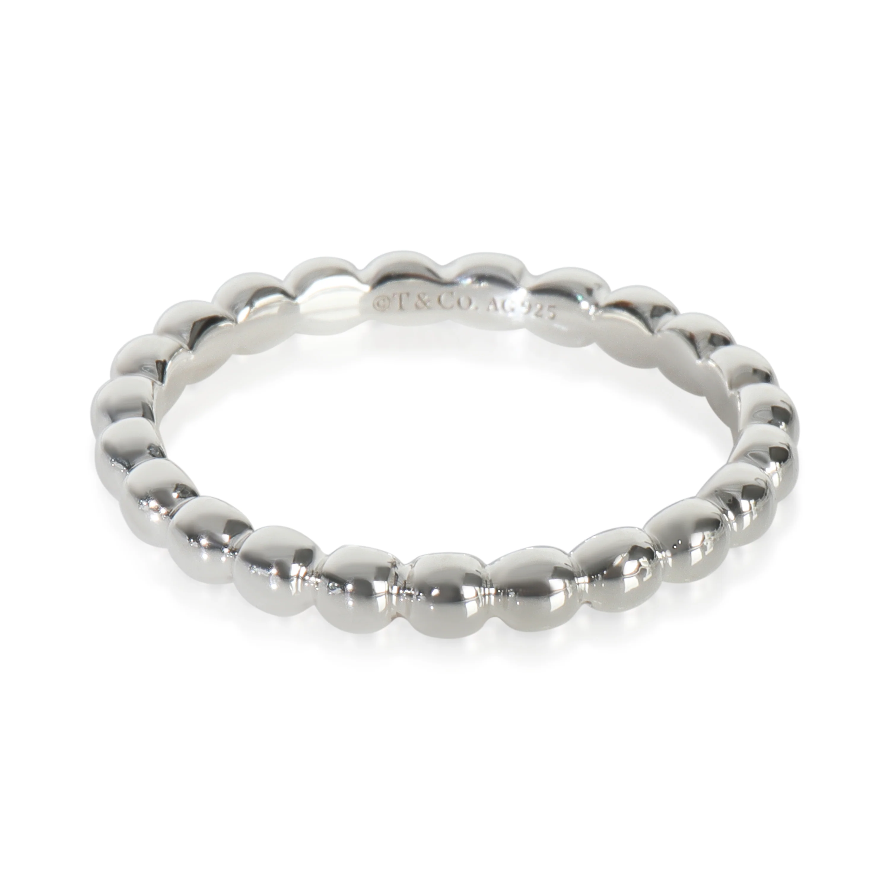Sterling Silver  Bead Ring