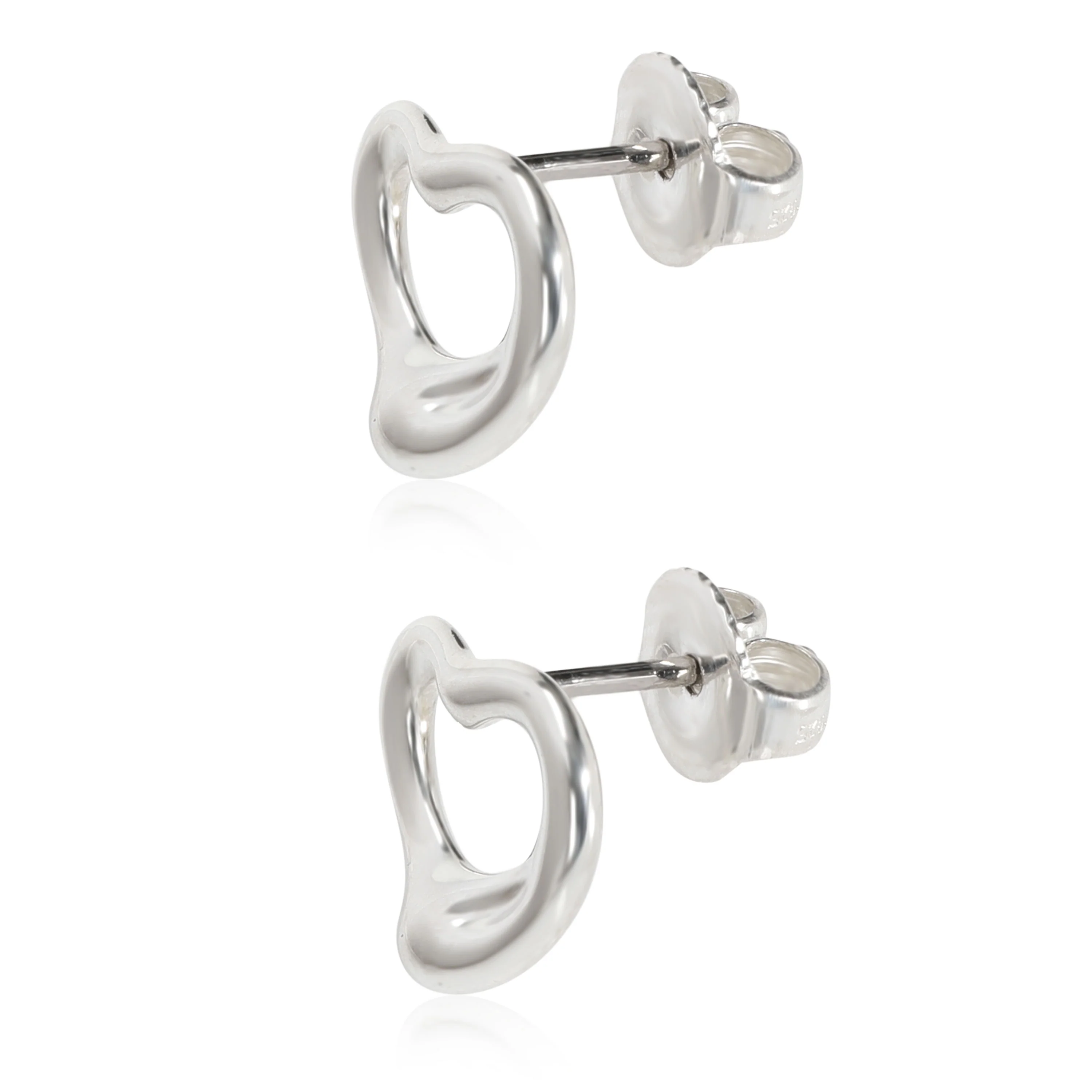 Sterling Silver  Elsa Peretti Open Heart Earrings - Image 2