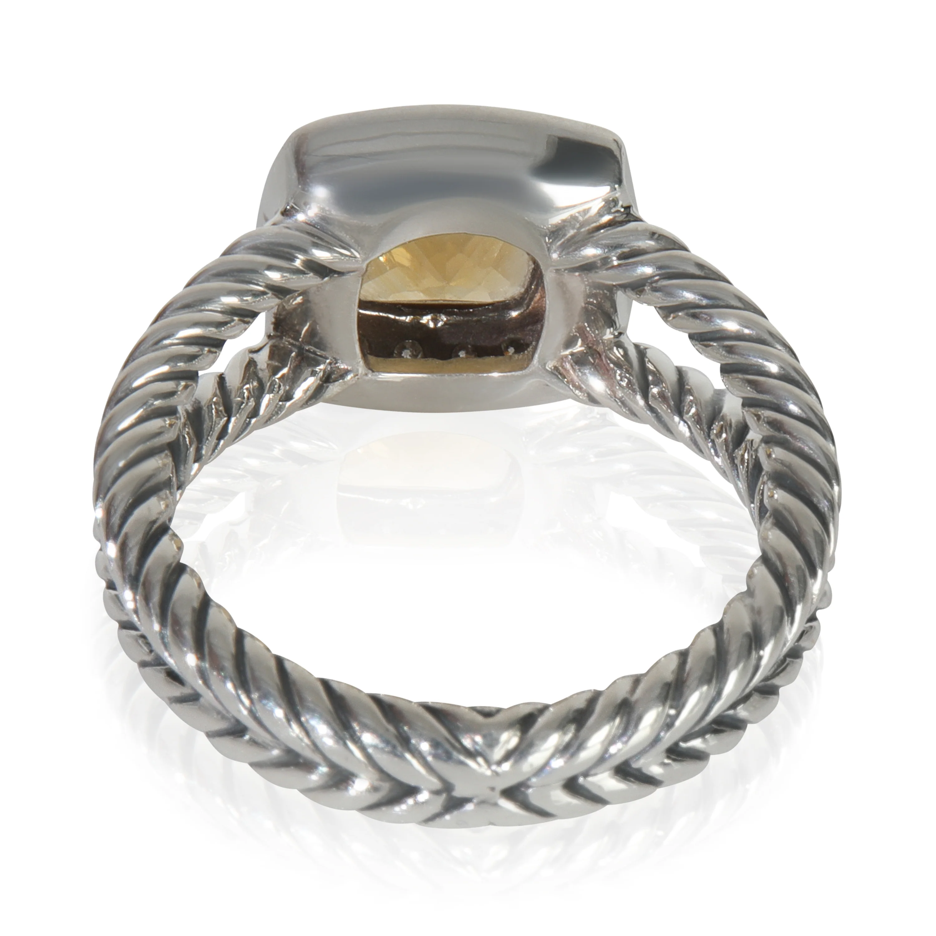 Sterling Silver Citrine and Diamond Petite Albion Ring - Image 3