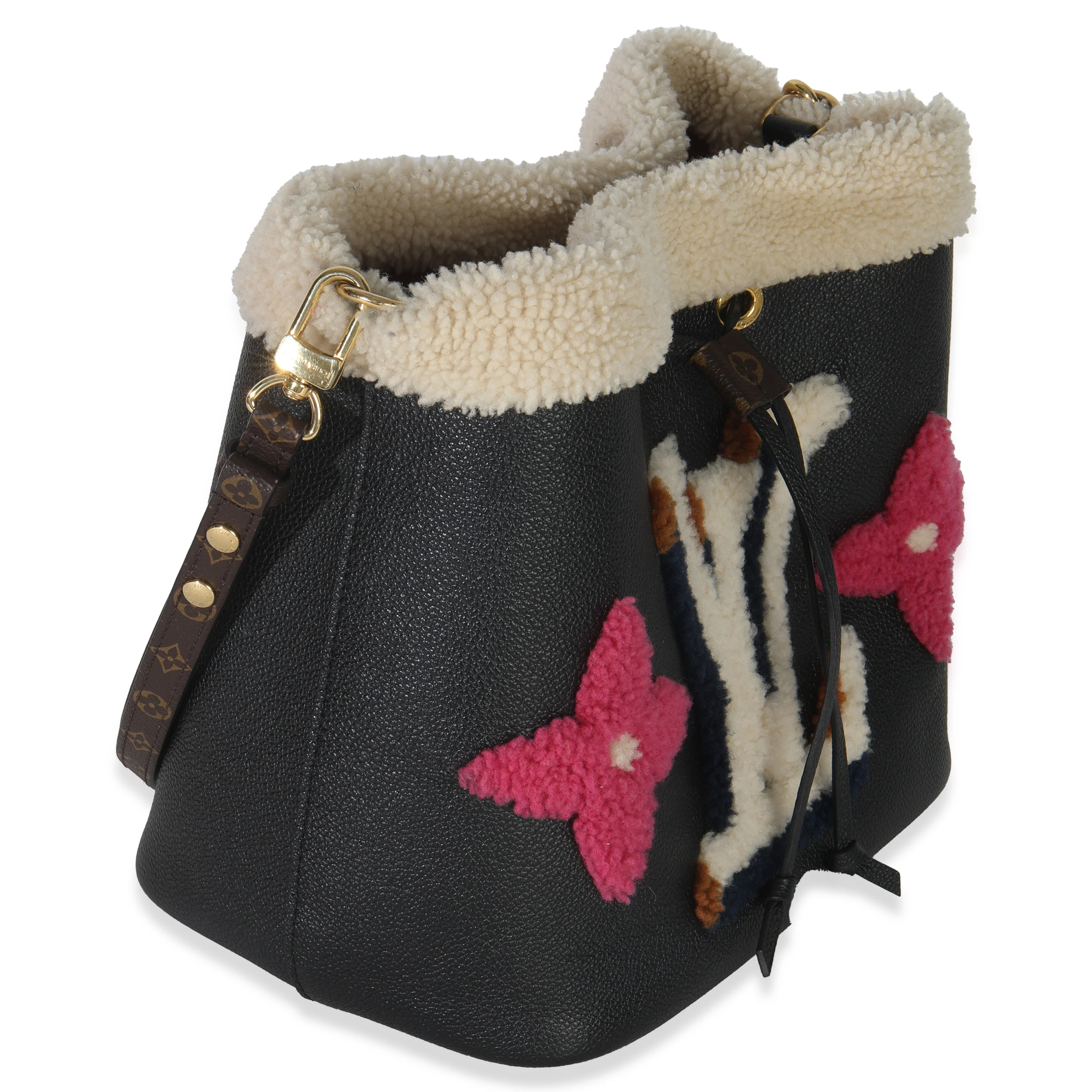 Black Shearling Monogram Neonoe MM - Image 3