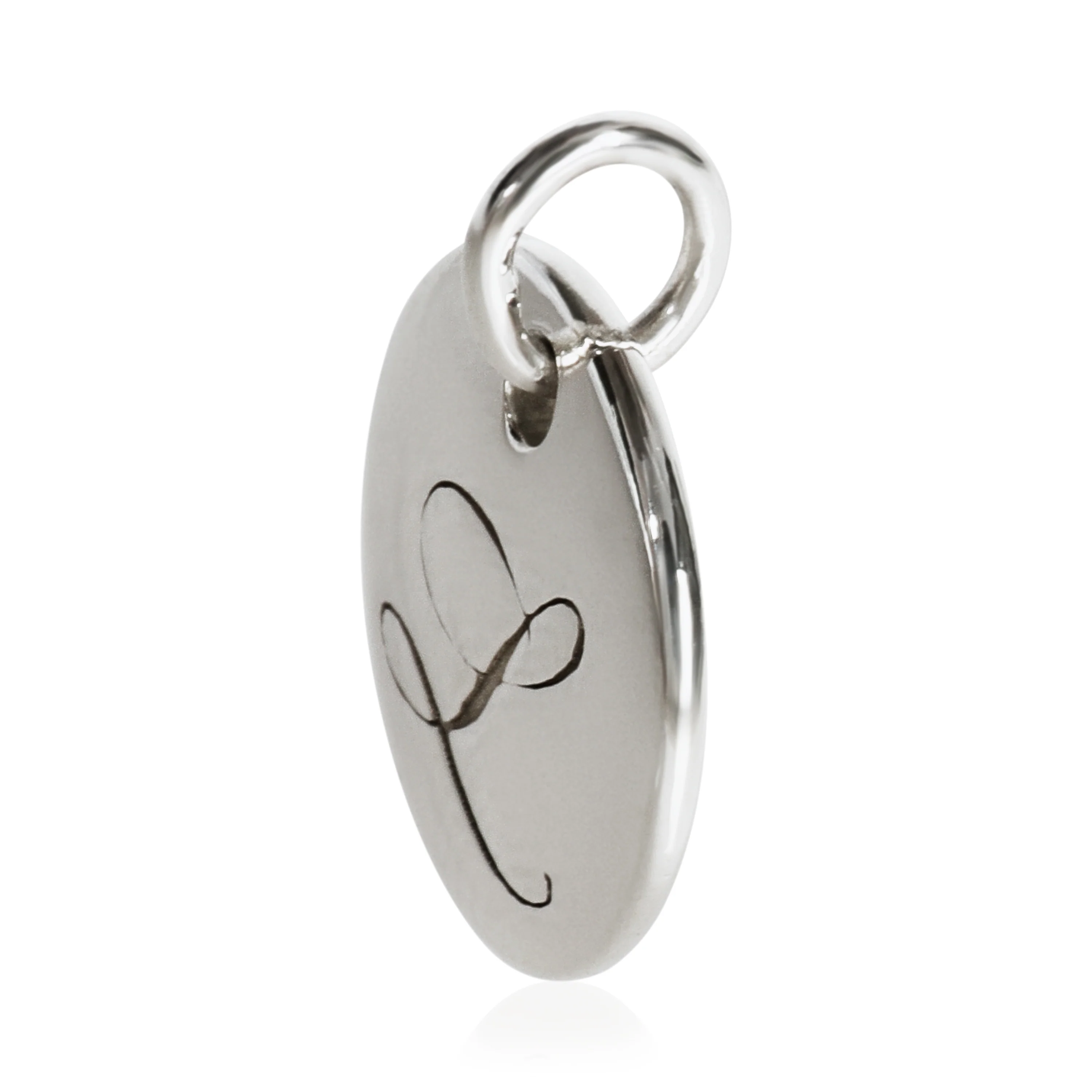 Sterling Silver  Notes Initial L Charm - Image 2