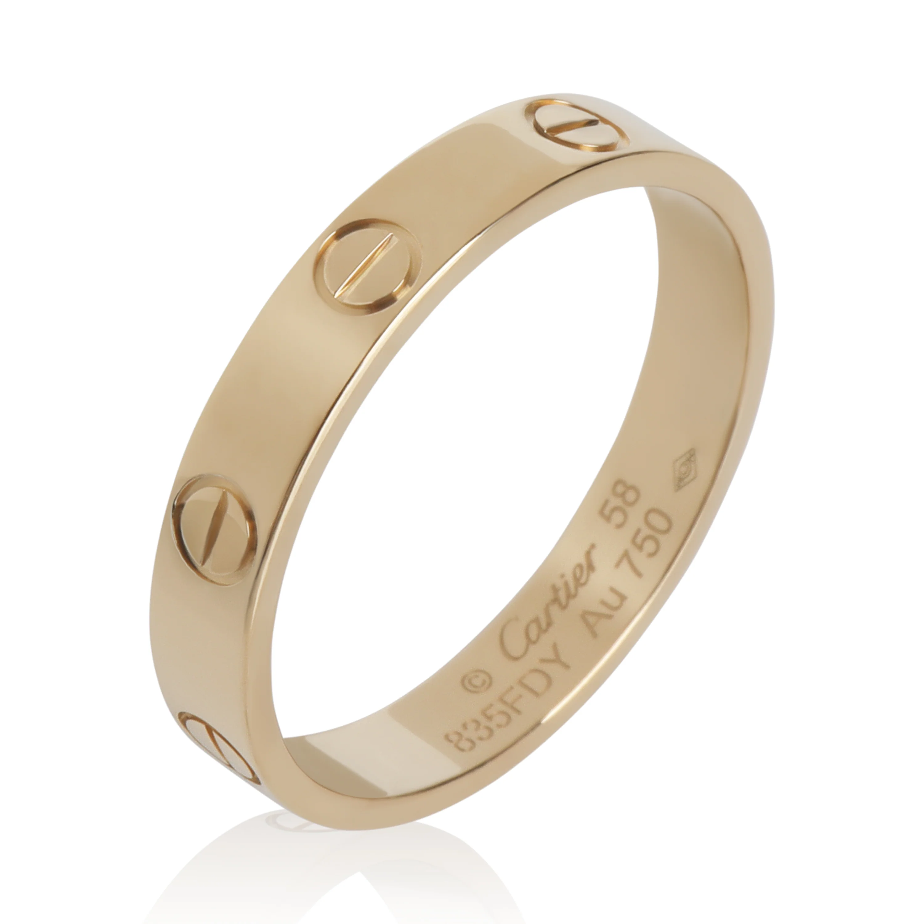 Yellow Gold Small Model Love Ring - Image 5