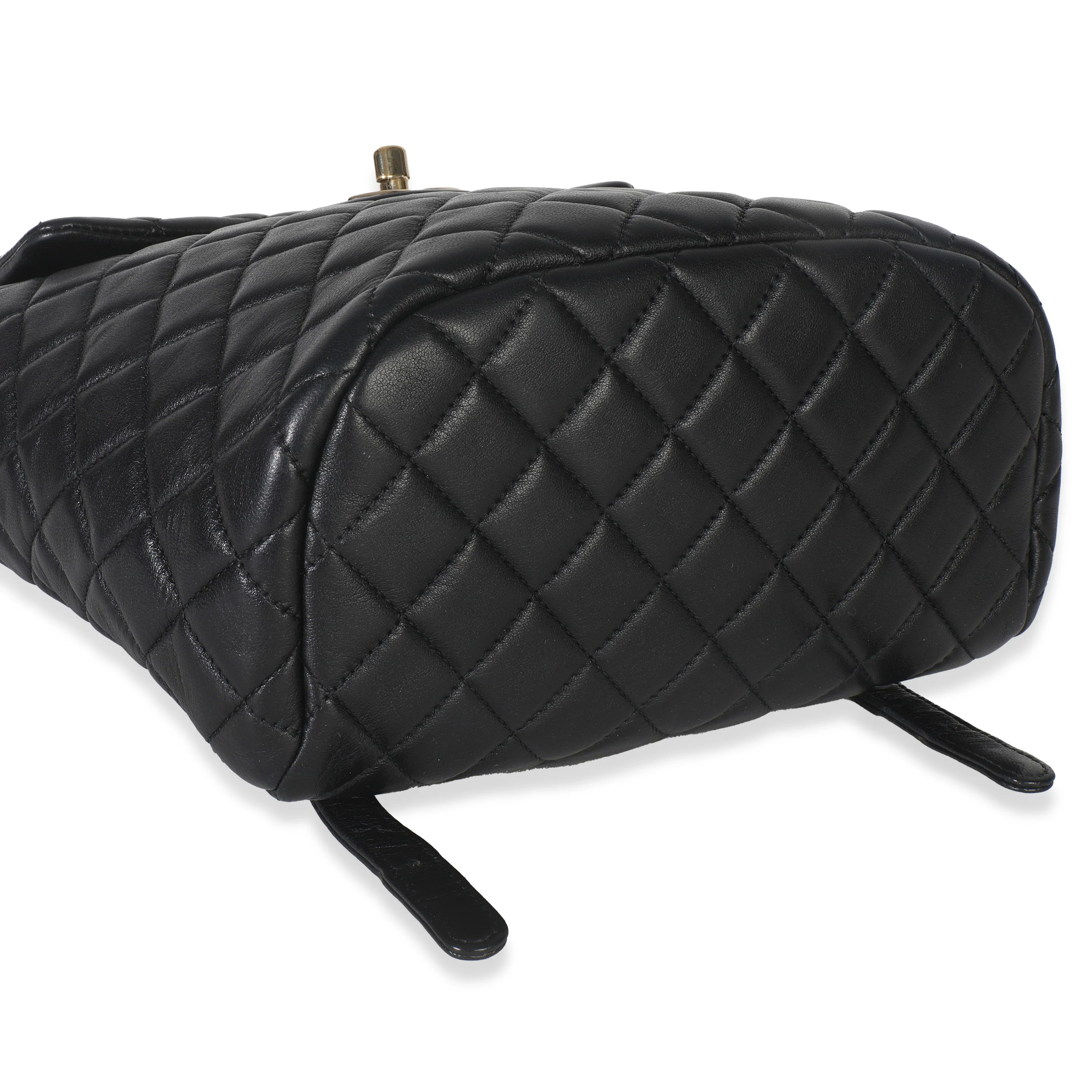 Black Lambskin Quilted Small Urban Spirit Backpack - Image 6
