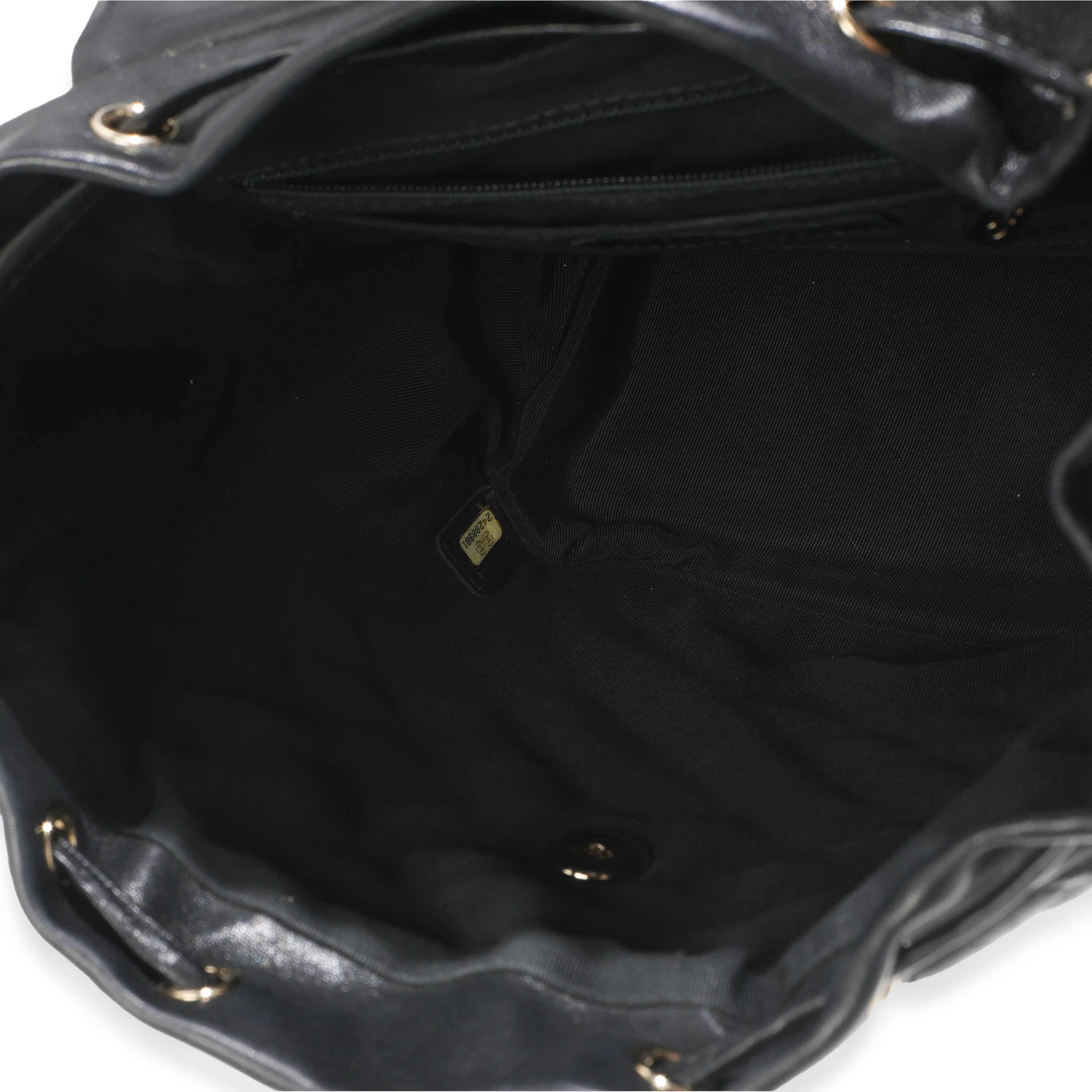 Black Lambskin Quilted Small Urban Spirit Backpack - Image 8