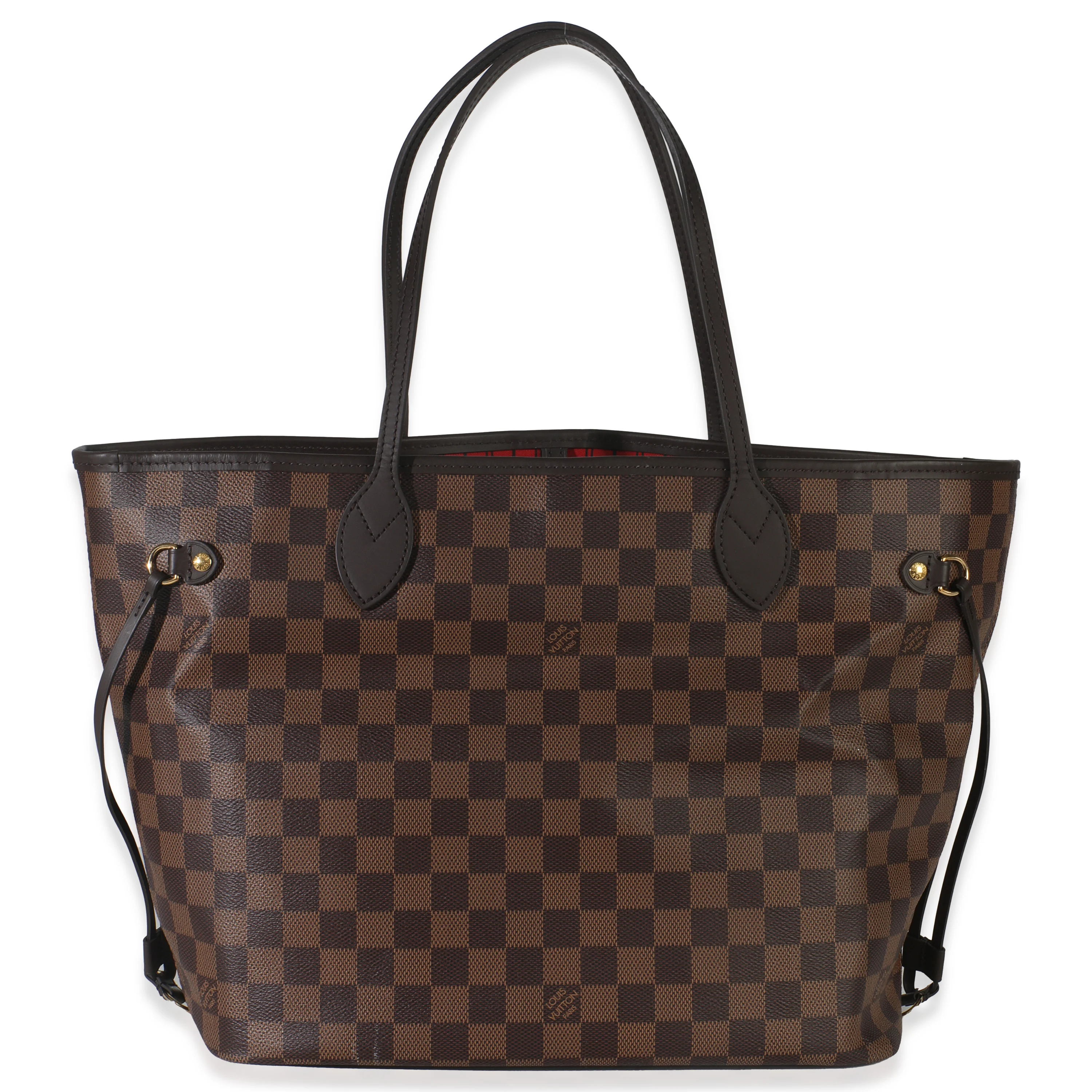 Cherry Damier Ebene Canvas Neverfull MM - Image 4
