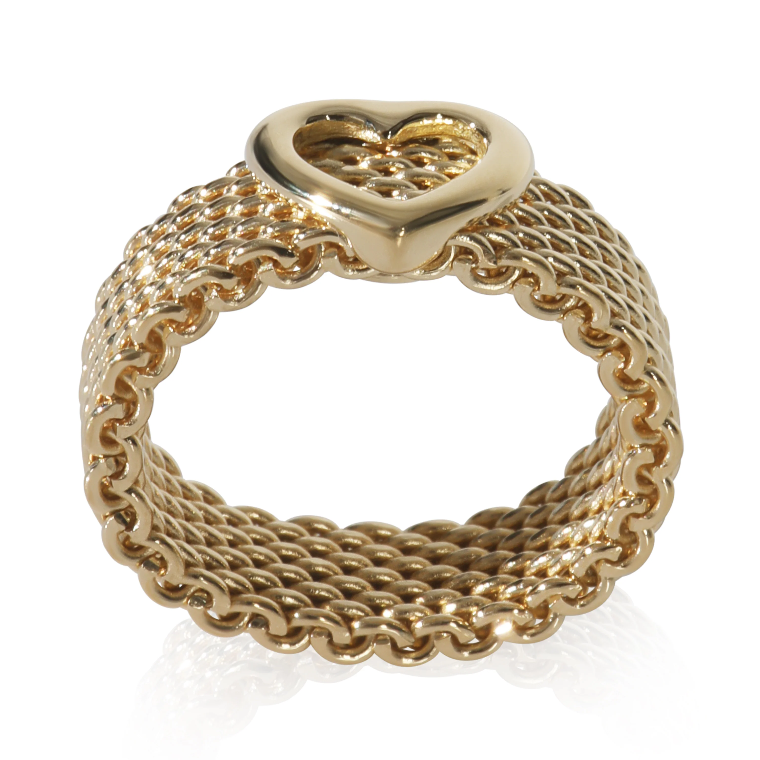 Yellow Gold Somerset Mesh Ring - Image 5