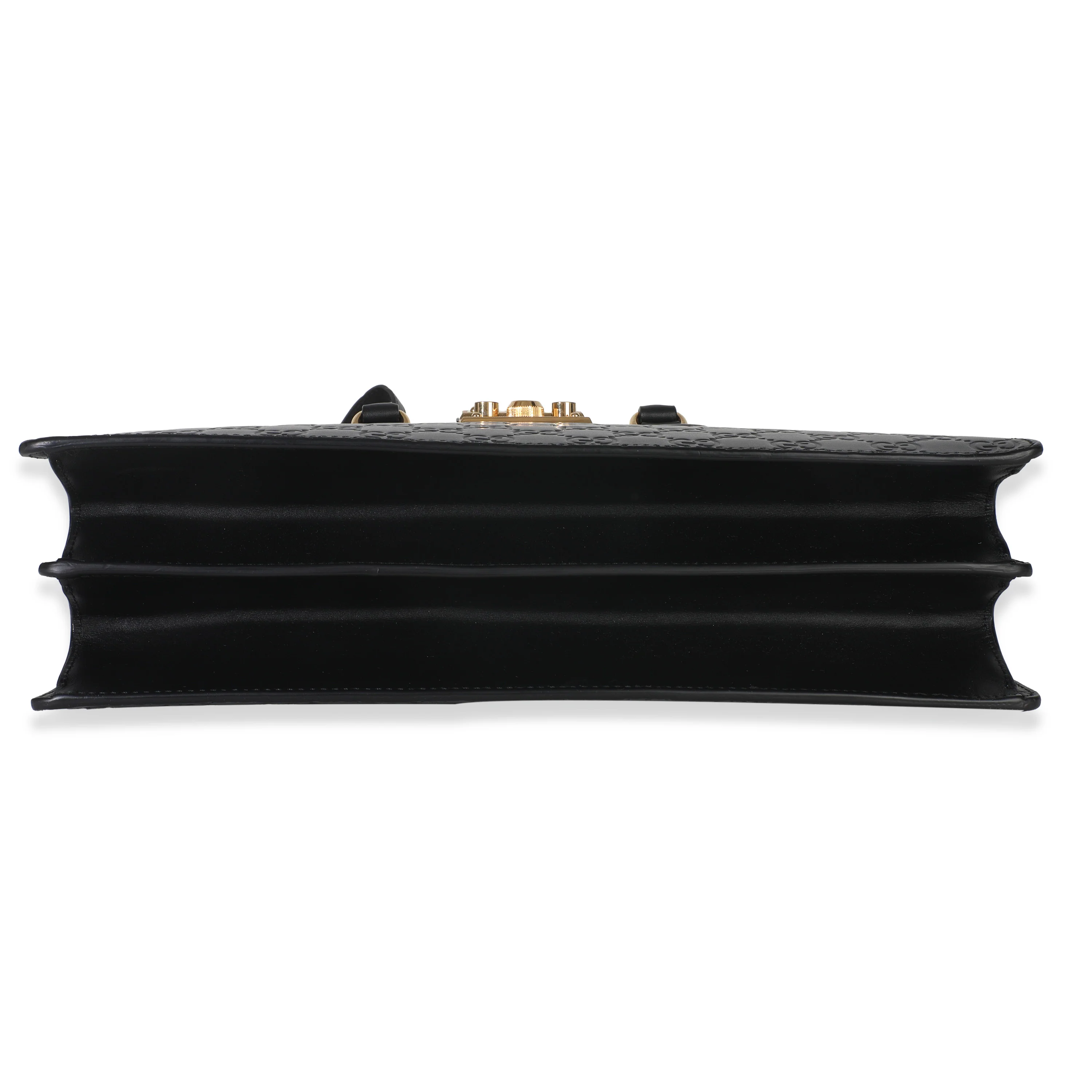 Black Guccissima Leather Medium Padlock Convertible Tote - Image 5