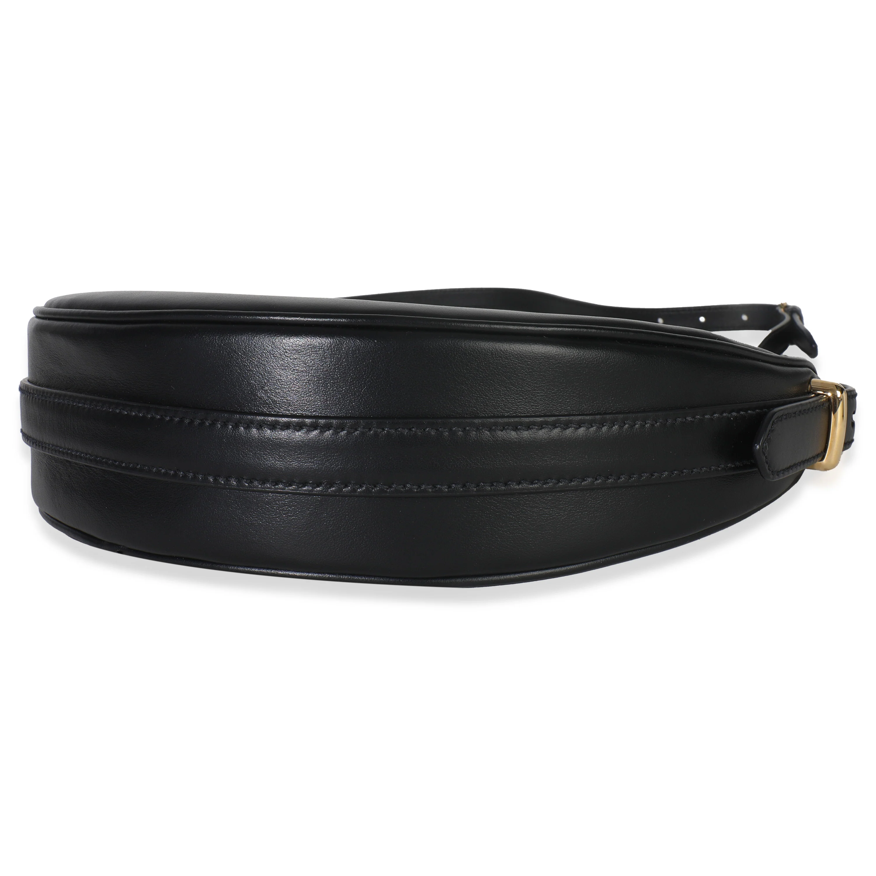 Black Soft Calfskin Small Arque Shoulder Bag - Image 7