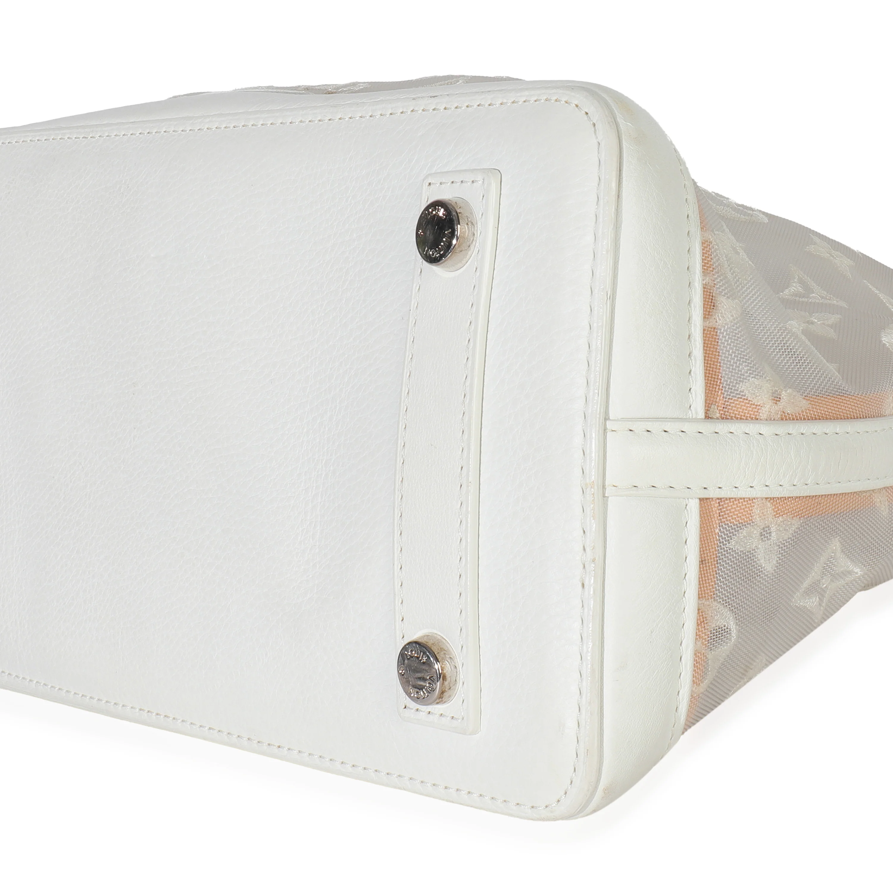 White Monogram Transparence Lockit East West - Image 7