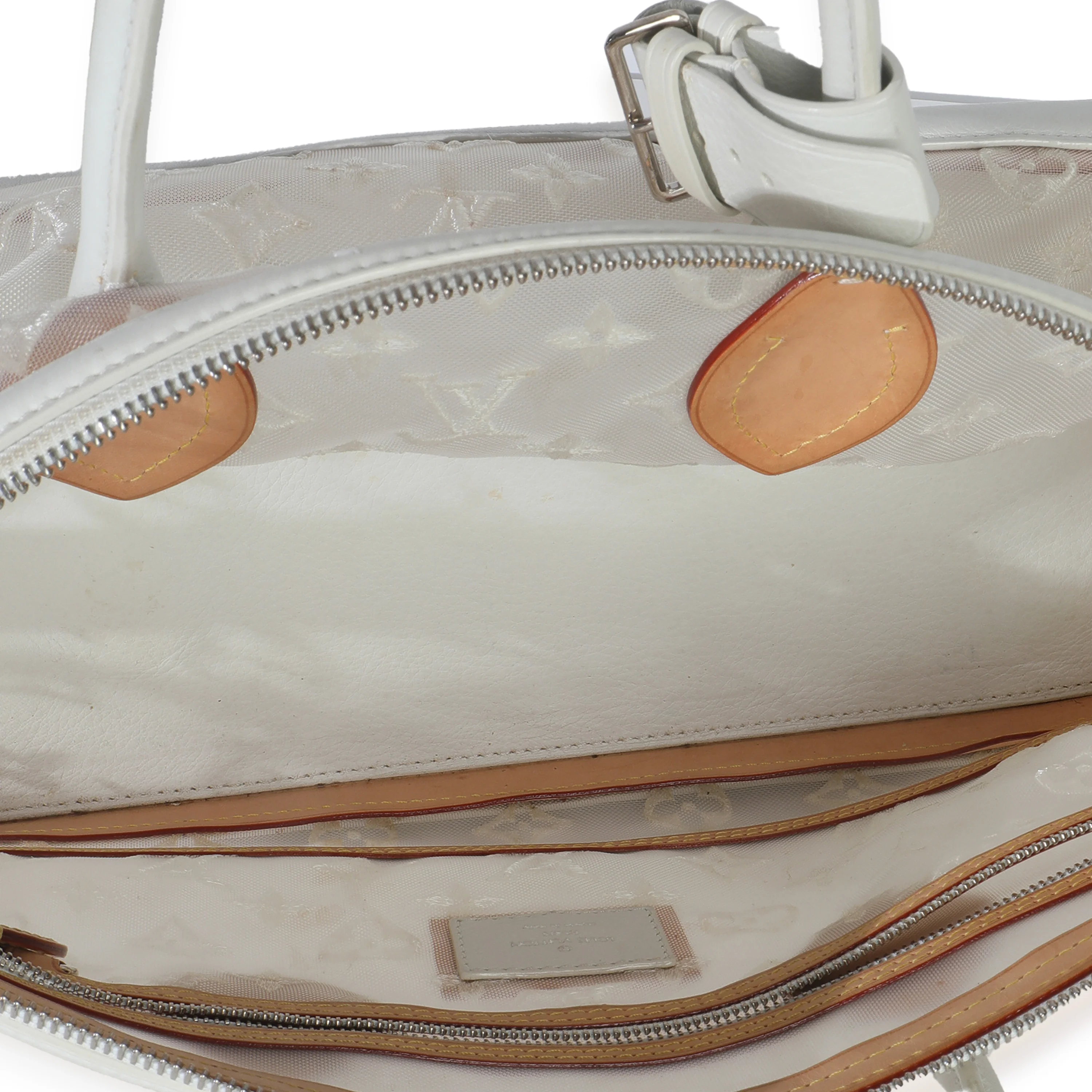 White Monogram Transparence Lockit East West - Image 8