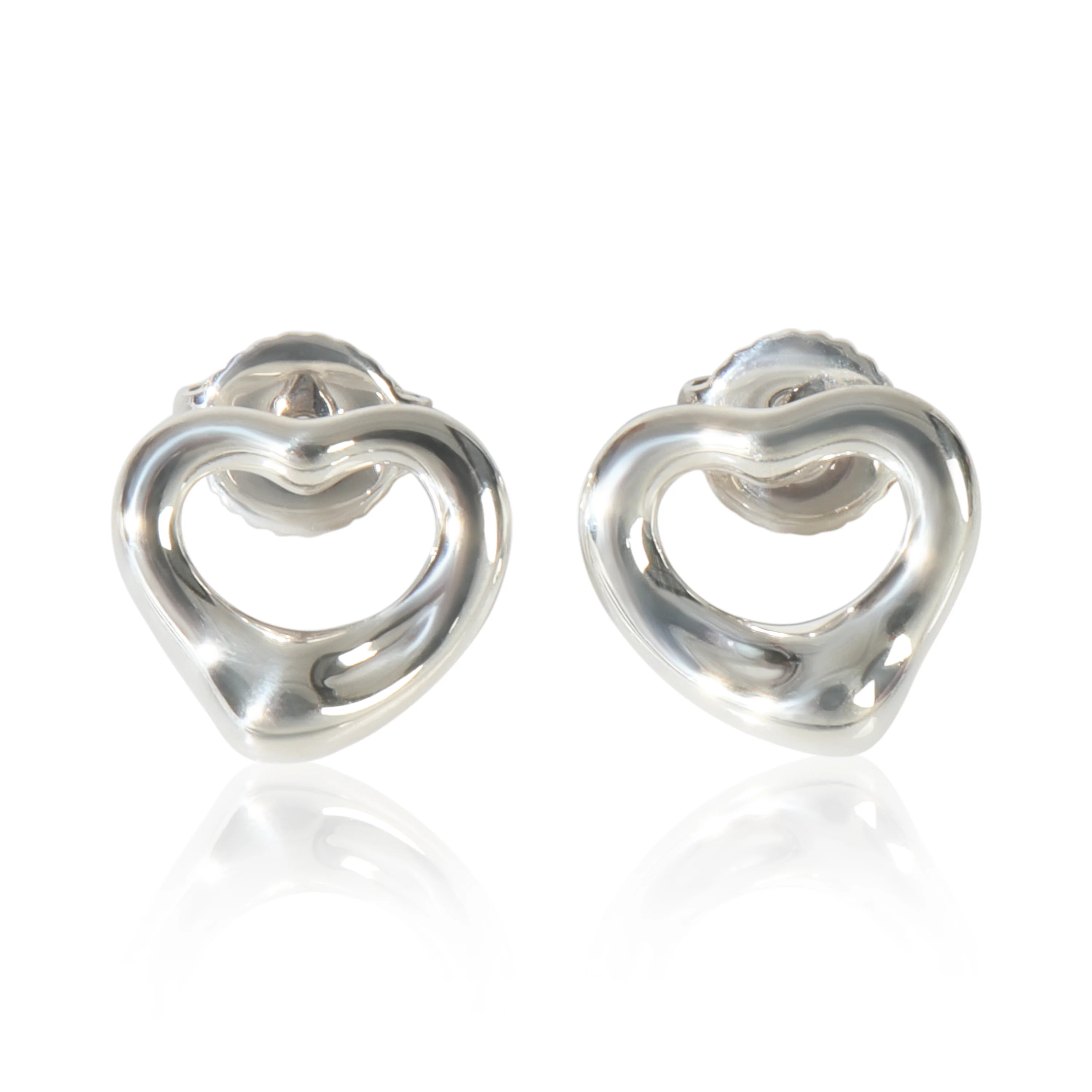 Sterling Silver Elsa Peretti Open Heart Earrings