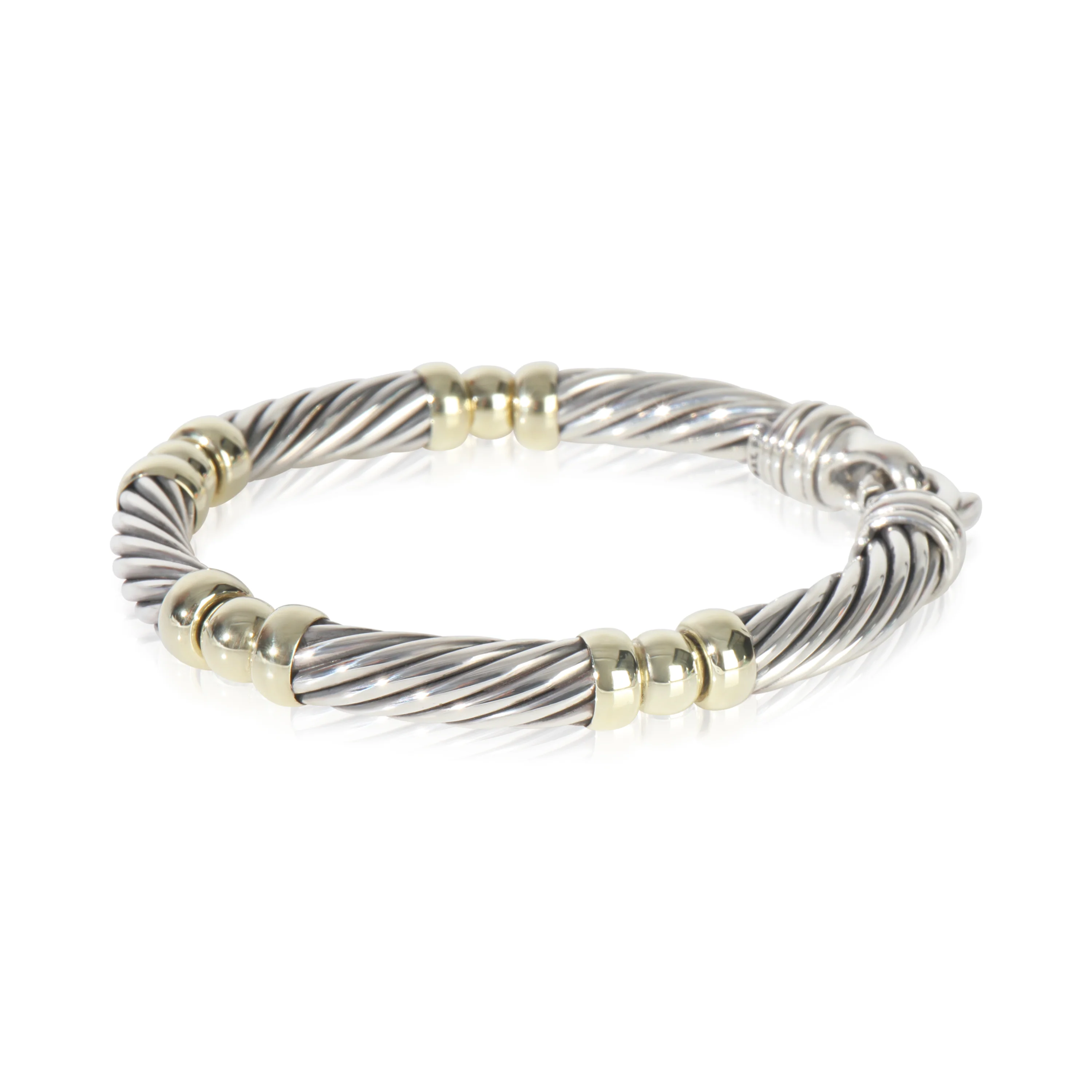 Yellow Gold & Sterling Silver  Metro Cable Bracelet - Image 2