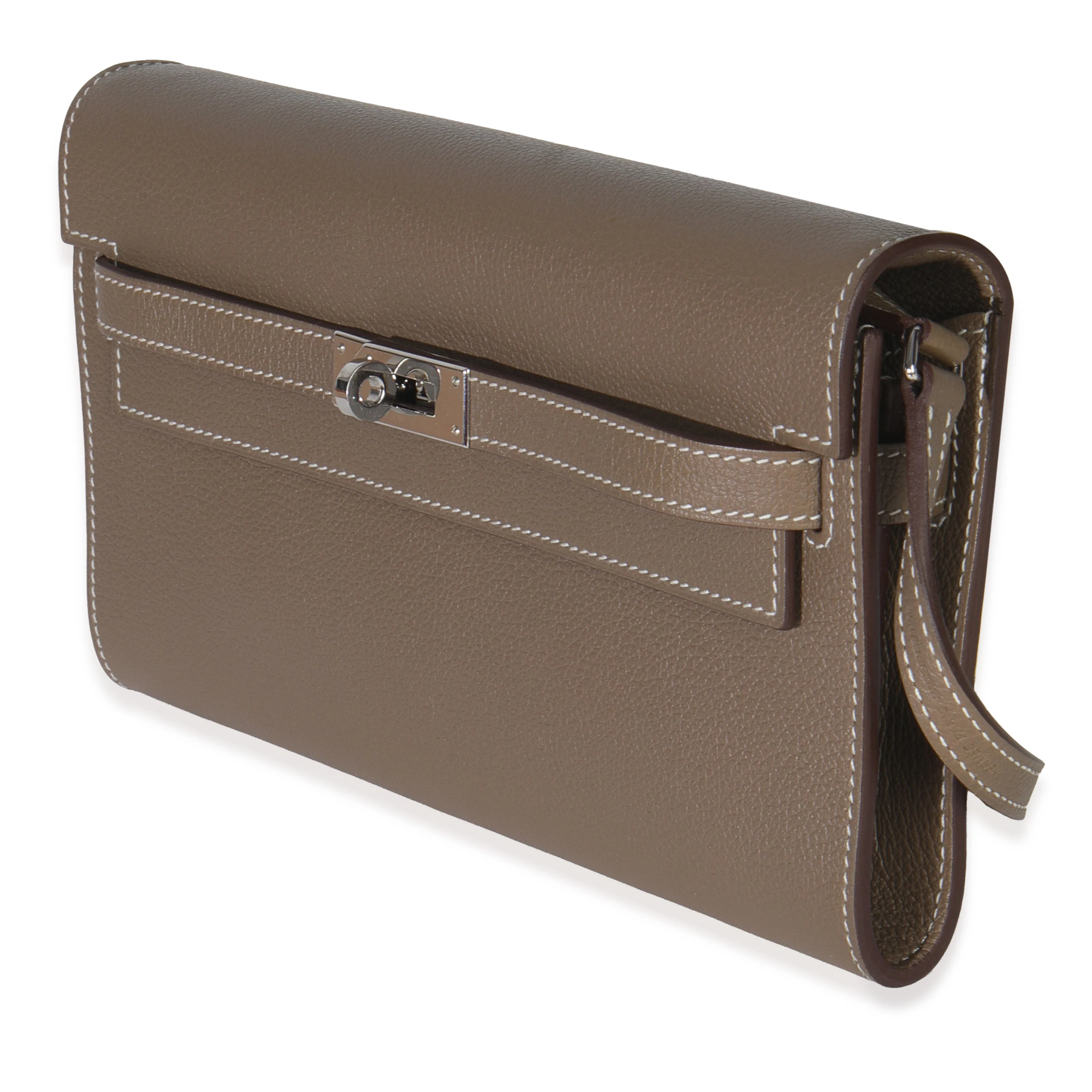 Etoupe Evercolor Kelly Wallet To Go PHW - Image 2
