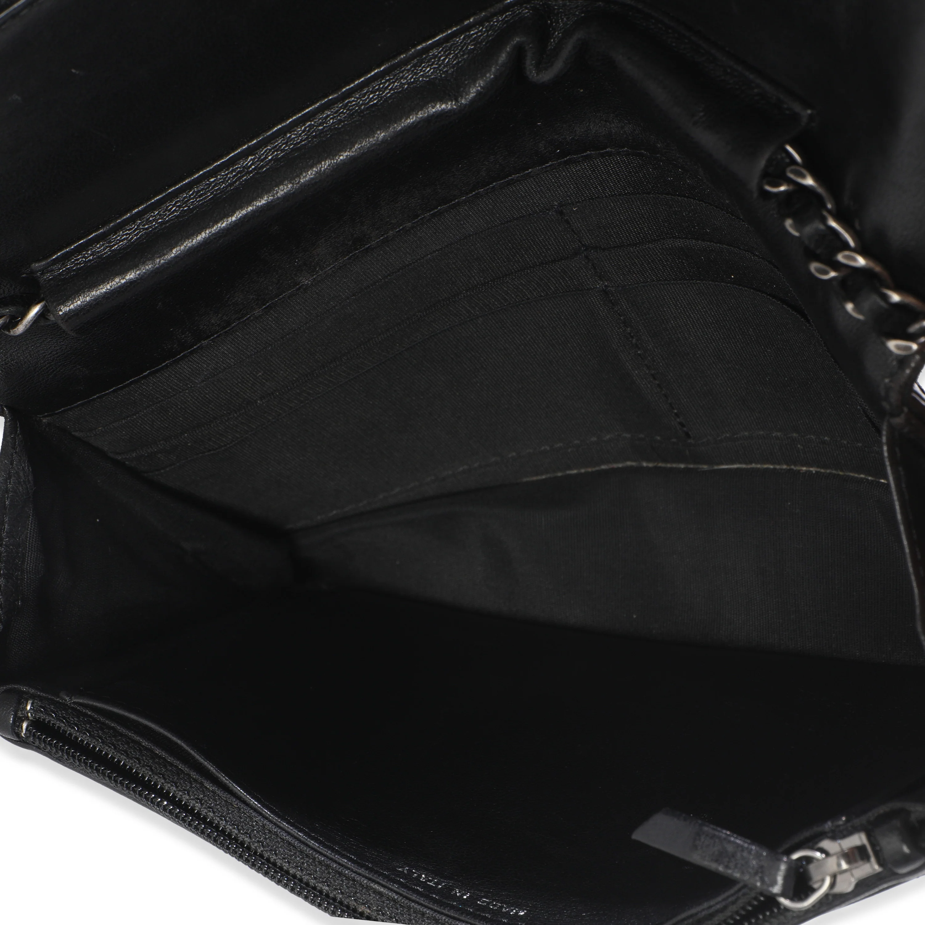 Black Quilted Lambskin Boy Wallet On Chain - Image 8