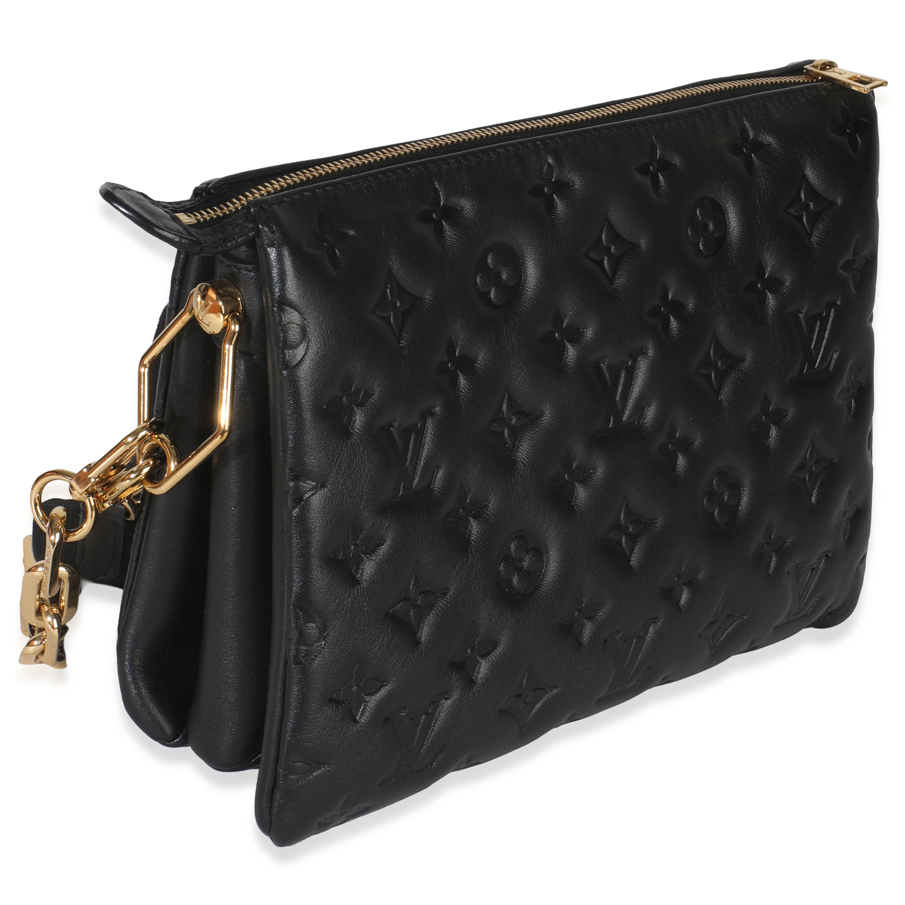 Black Monogram Embossed Lambskin Coussin PM - Image 3