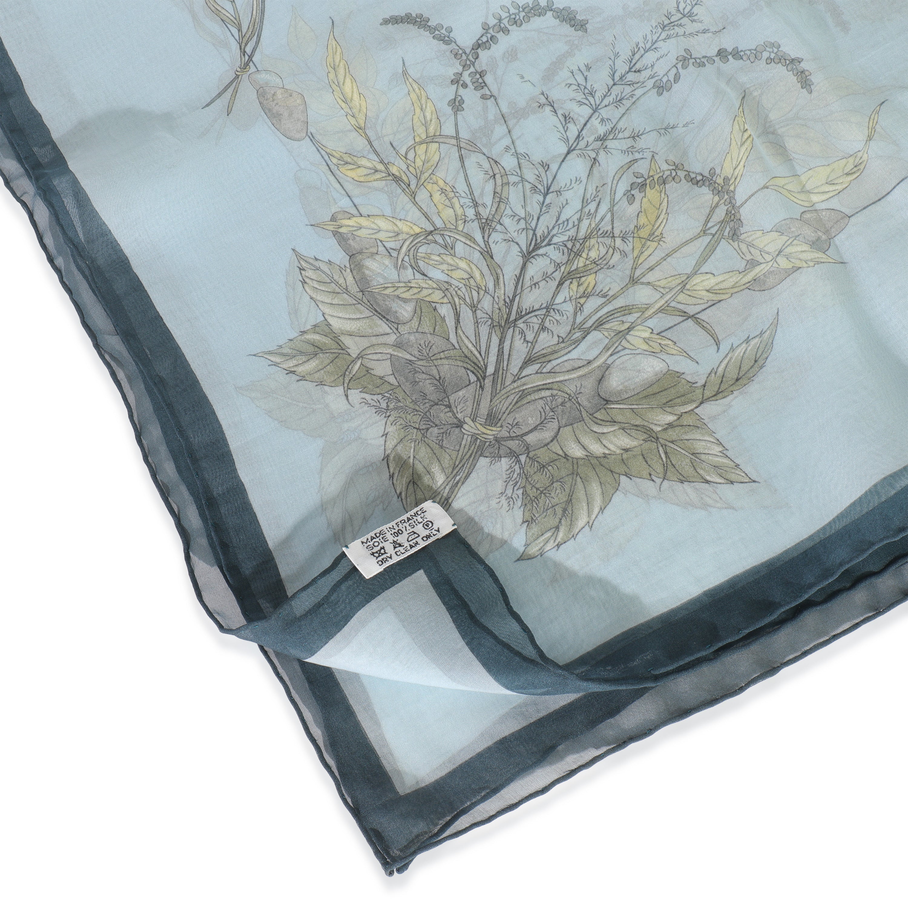 Green Sheer Silk Pythagorean Scarf 90 - Image 3