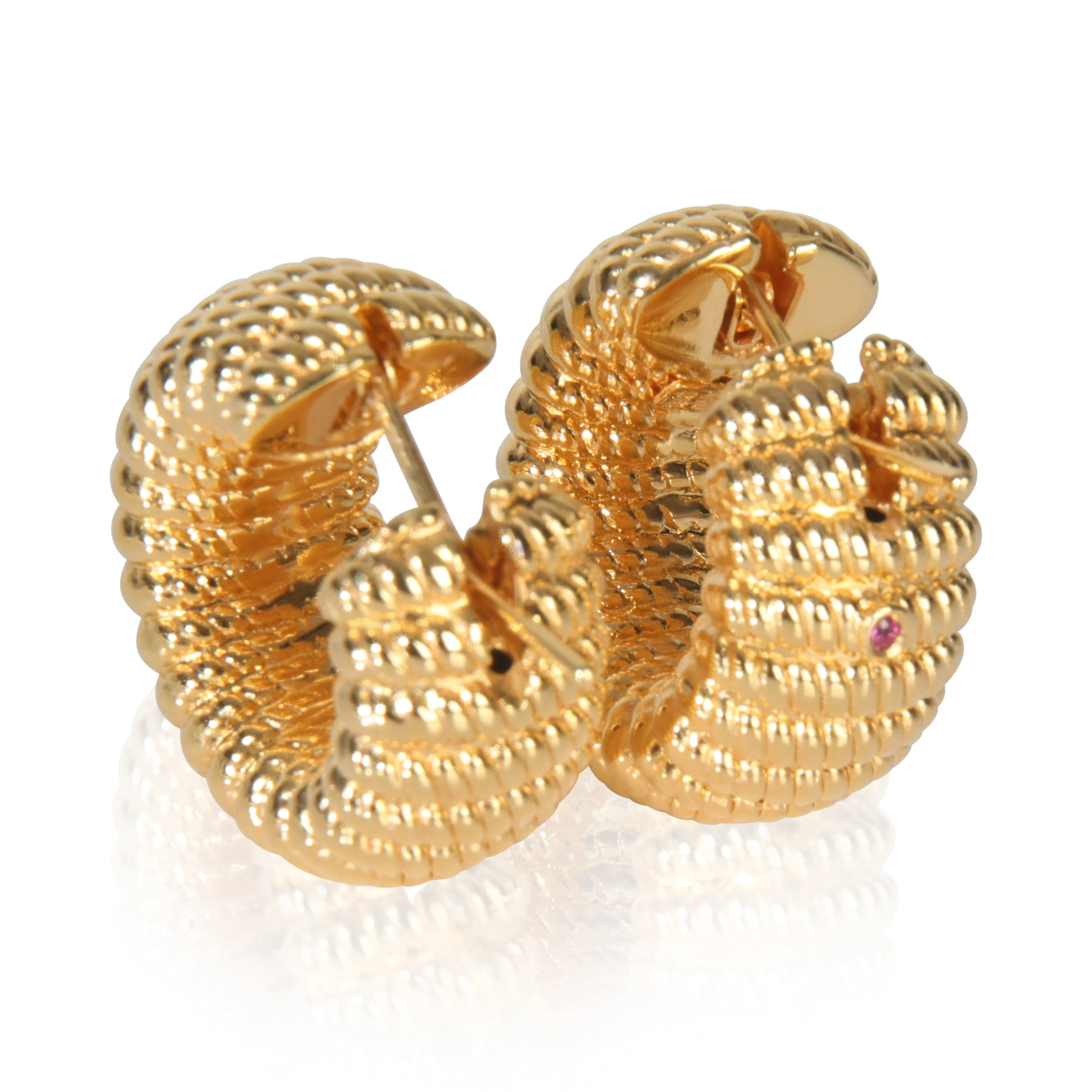 Yellow Gold  Chic & Shine Hoop Earrings - Image 3
