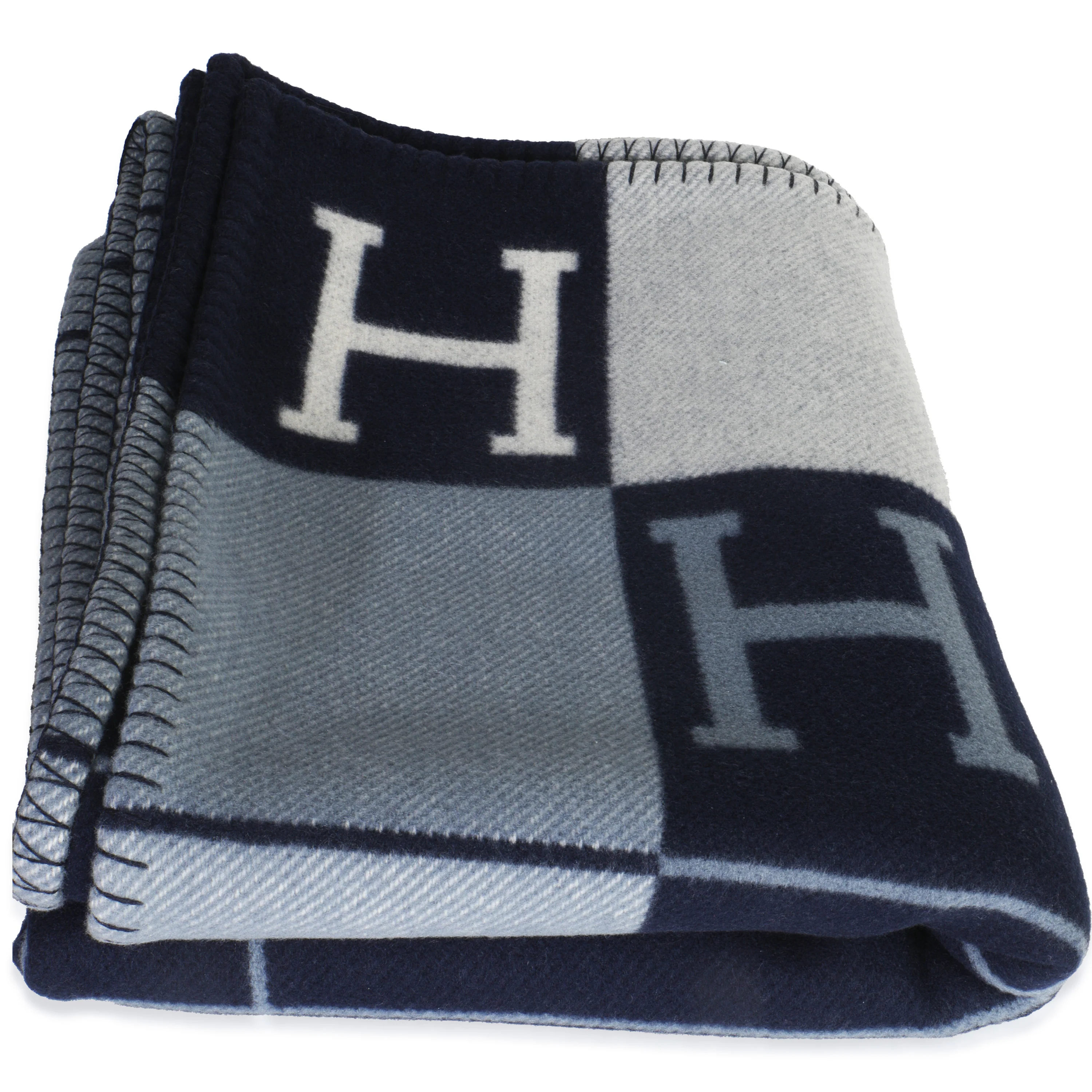 Ecru Caban Wool Cashmere Avalon III Throw Blanket