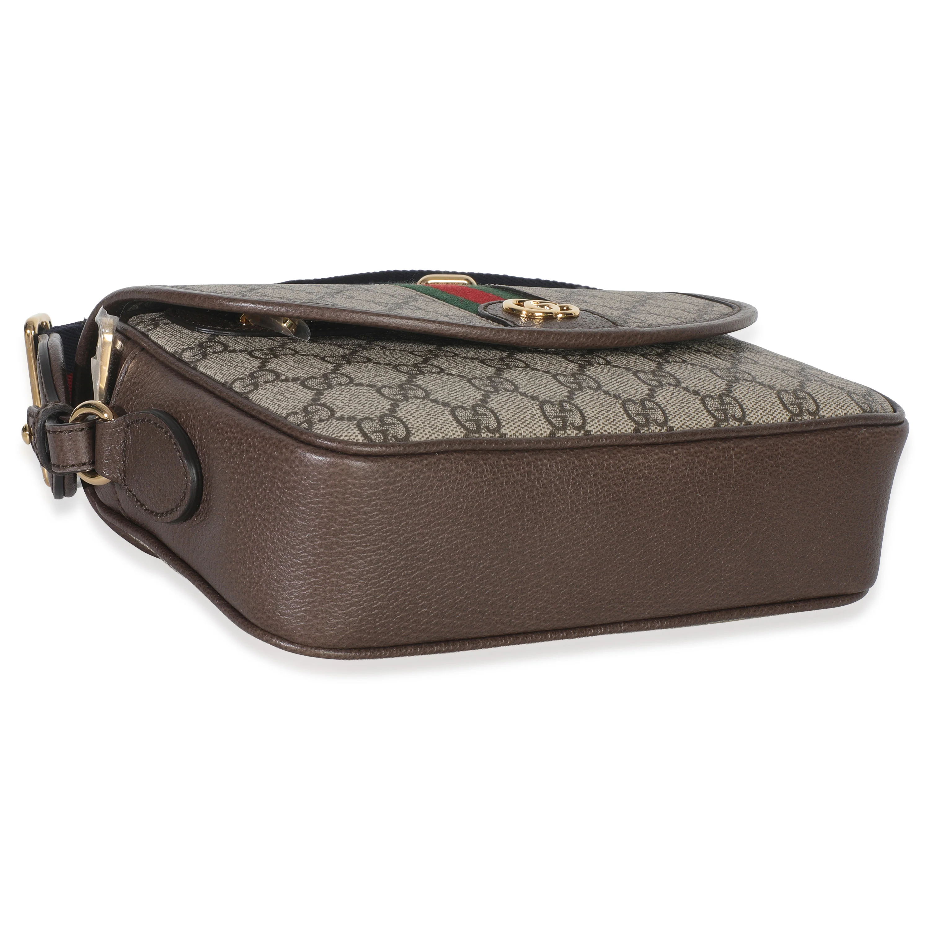 Beige GG Supreme Canvas Textured Dollar Calfskin Web Studded Mini Ophidia - Image 6