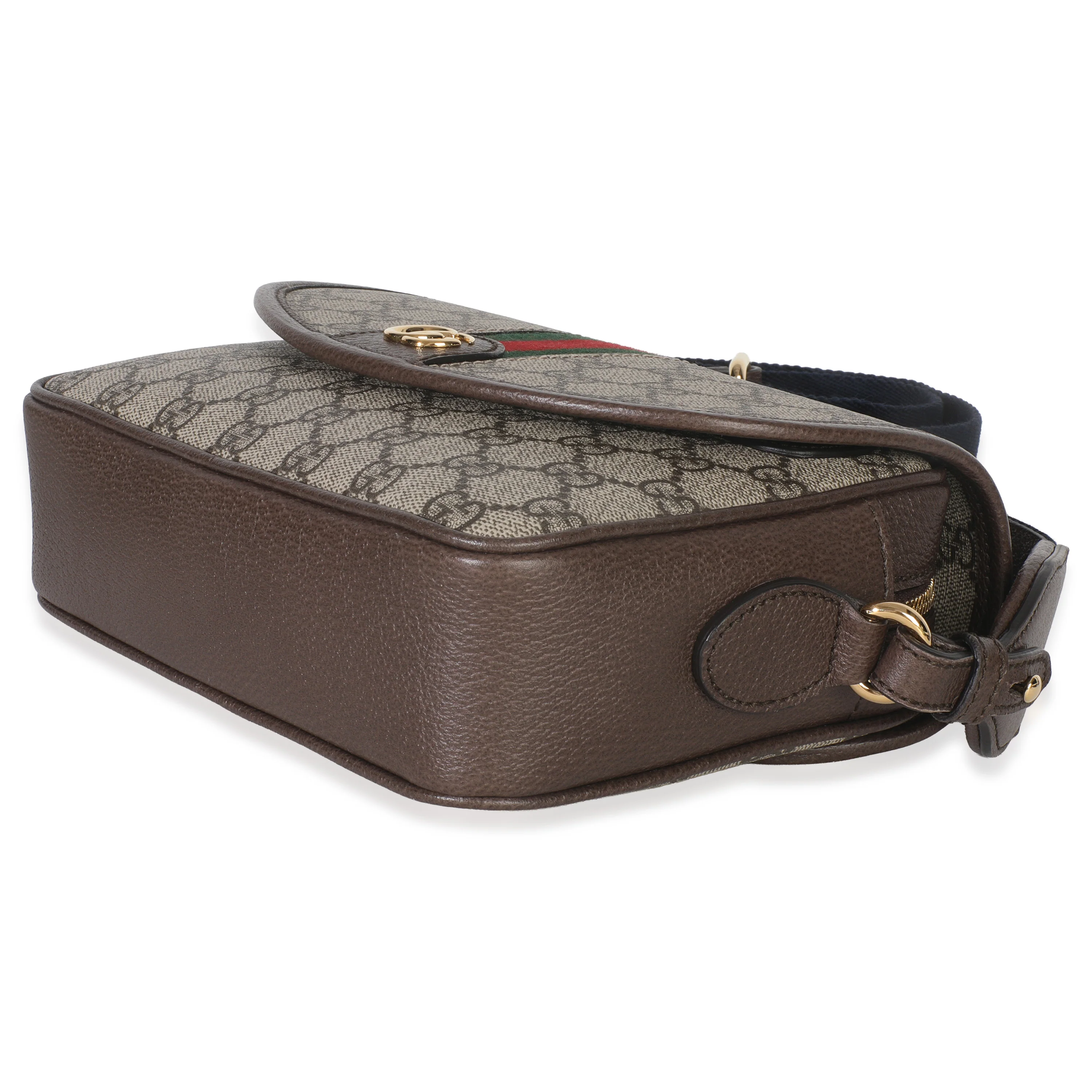 Beige GG Supreme Canvas Textured Dollar Calfskin Web Studded Mini Ophidia - Image 7
