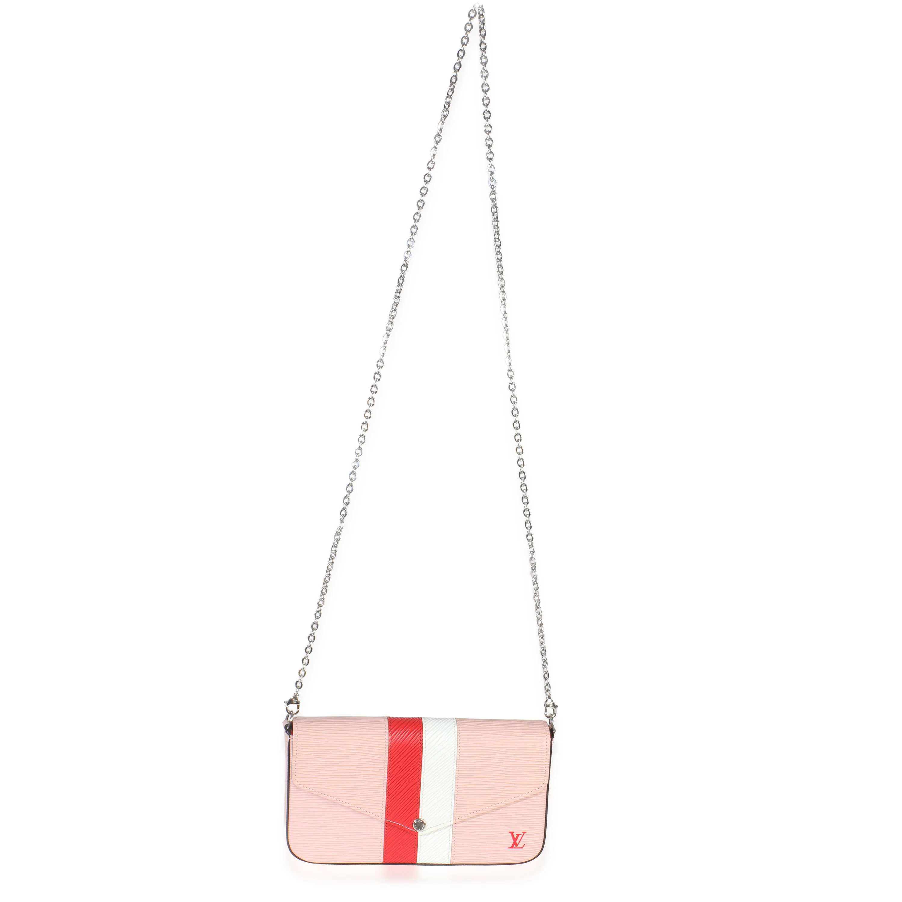 Rose Ballerine Epi Stripe Felicie Pochette - Image 9