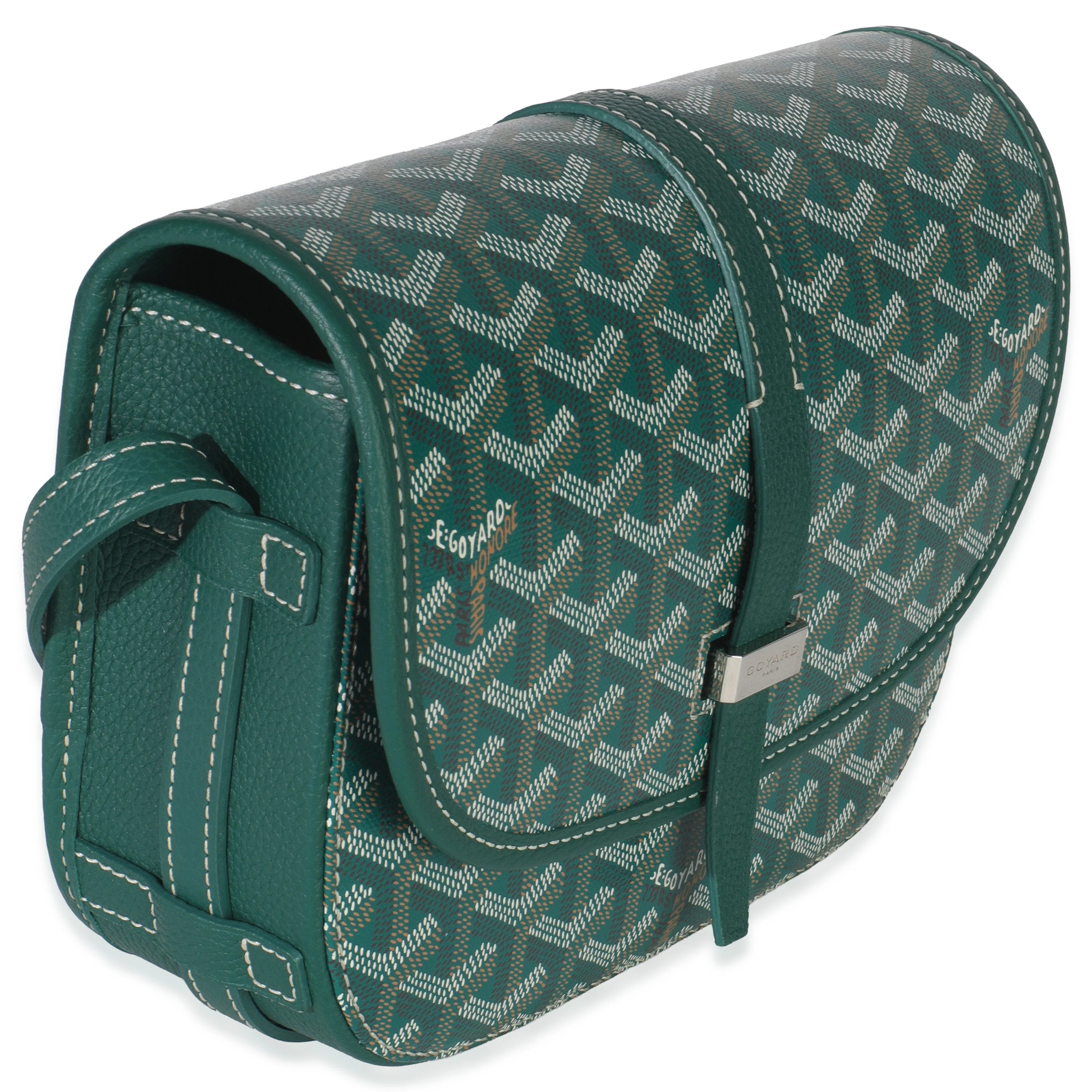Green Goyardine Canvas Belvedere II PM - Image 3