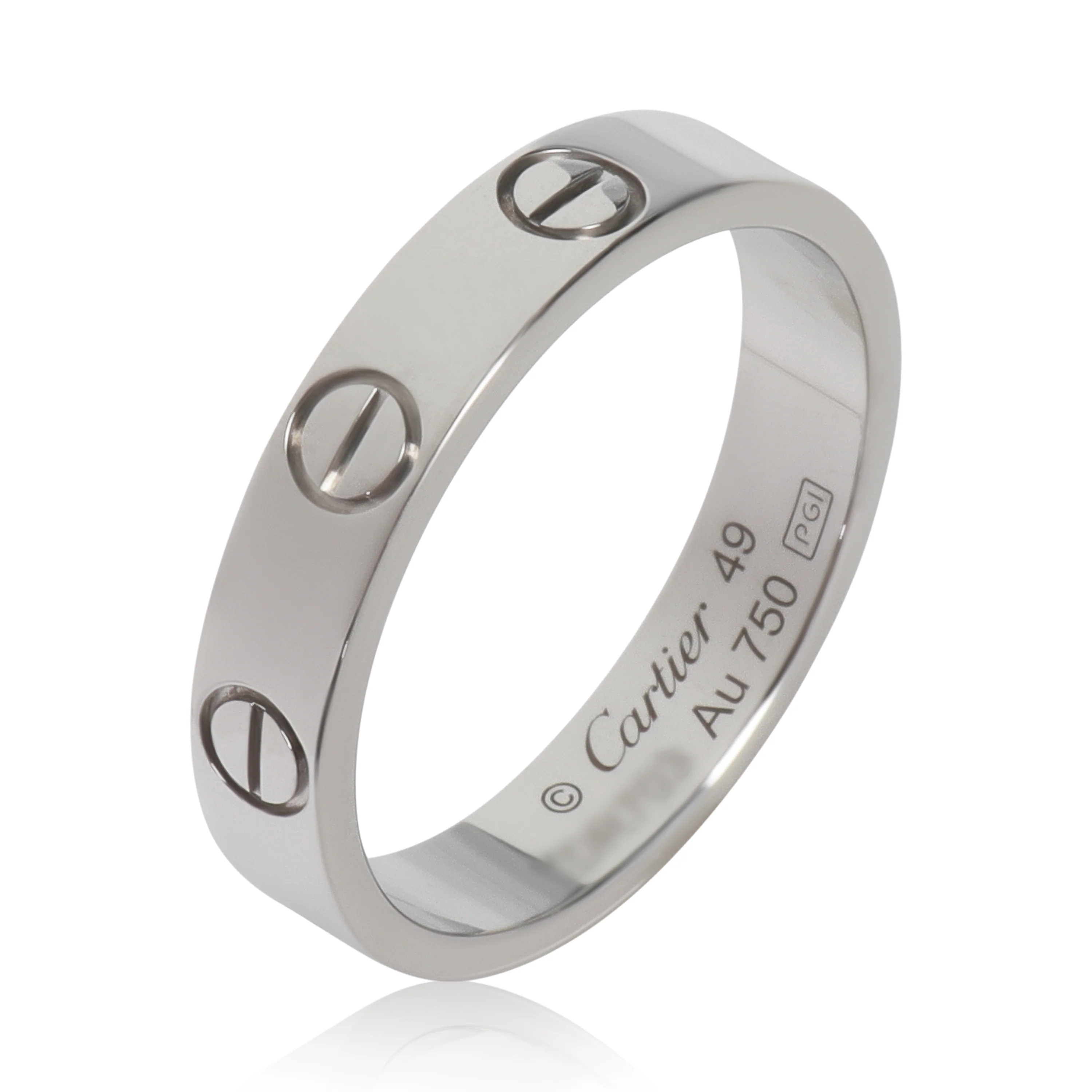 White Gold  Small Model Love Ring - Image 4