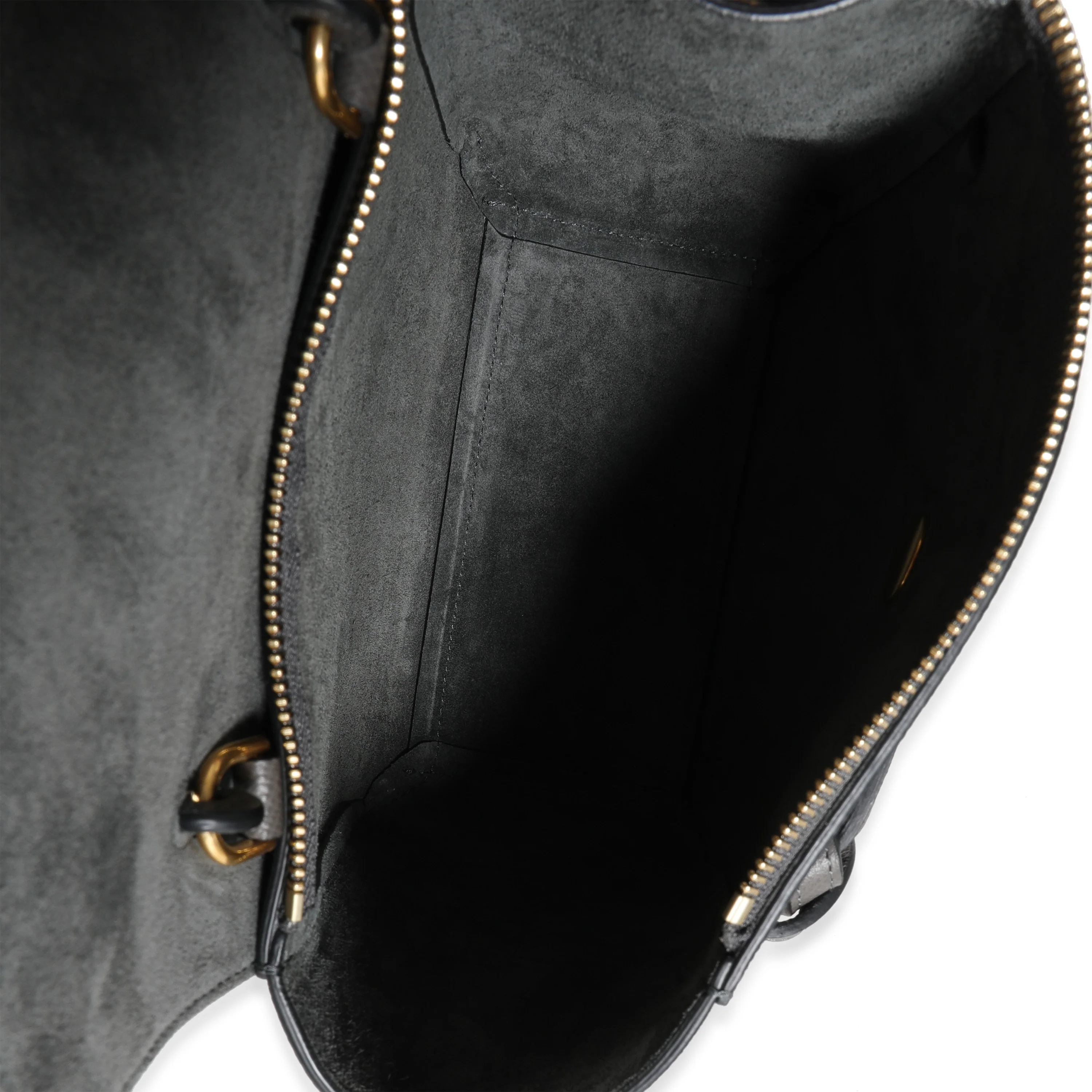 Grey Grained Calfskin Nano Belt Bag - Image 6