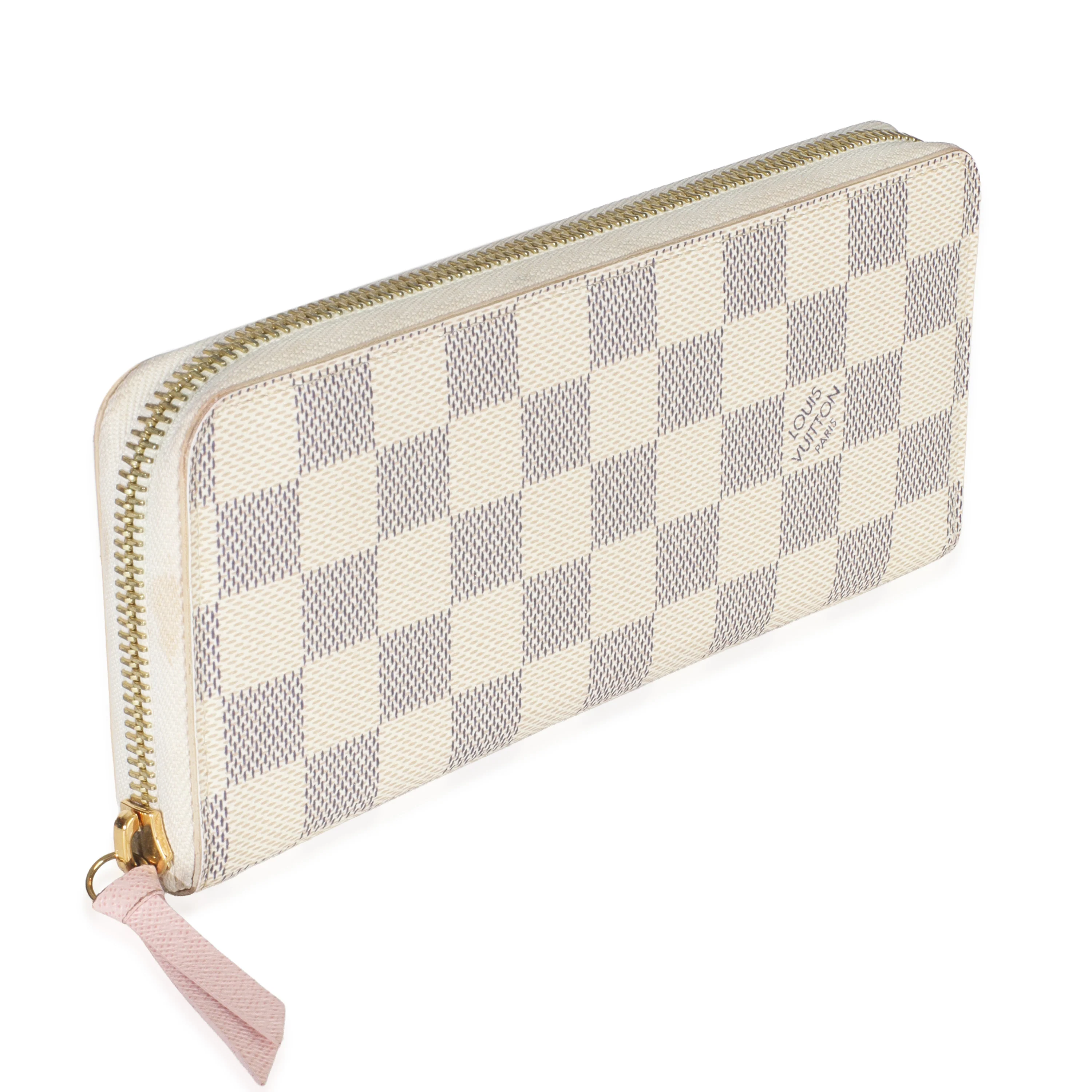 Rose Ballerine Damier Azur Canvas Clemence Wallet - Image 3
