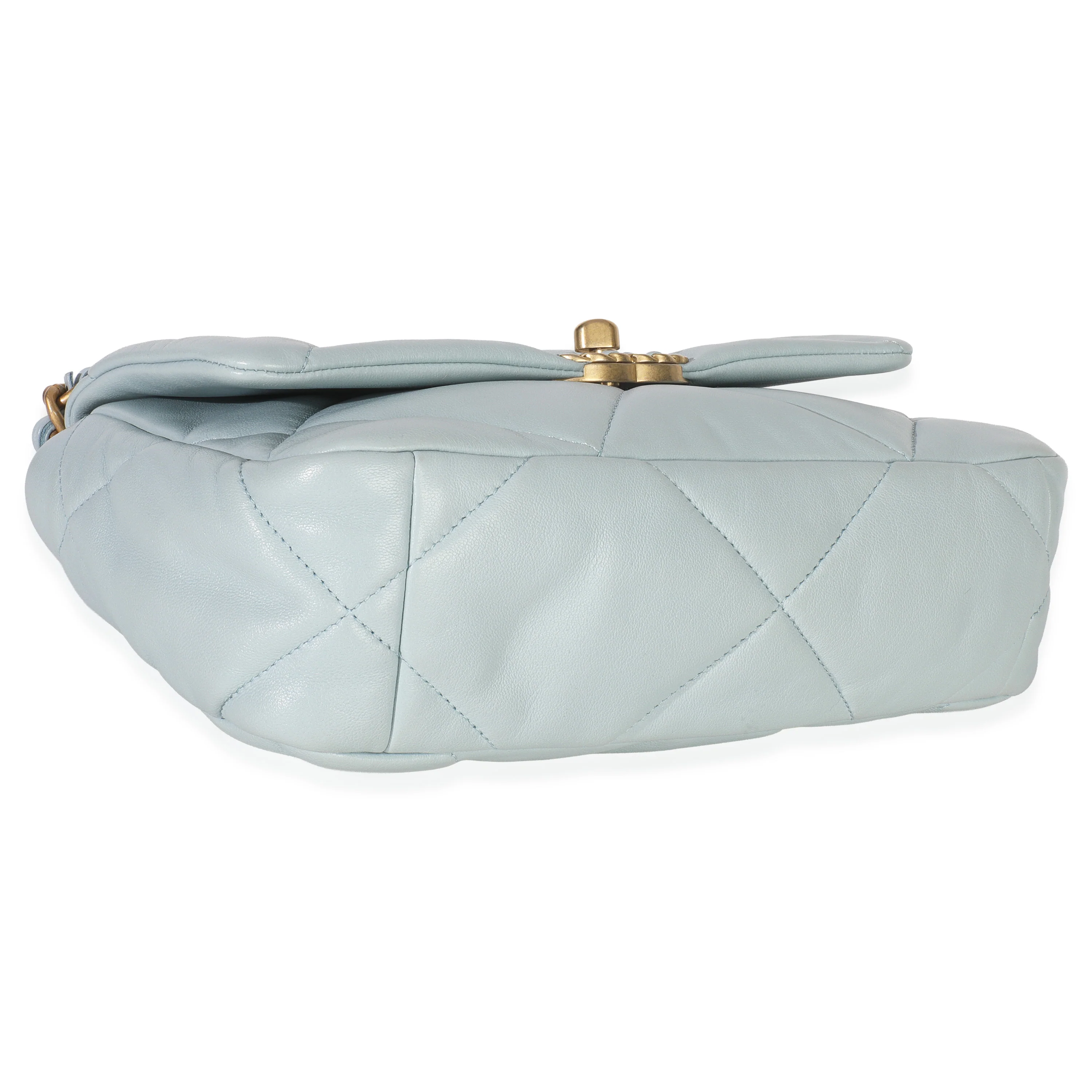 Light Blue Quilted Lambskin Medium Chanel 19 Flap Bag - Image 6