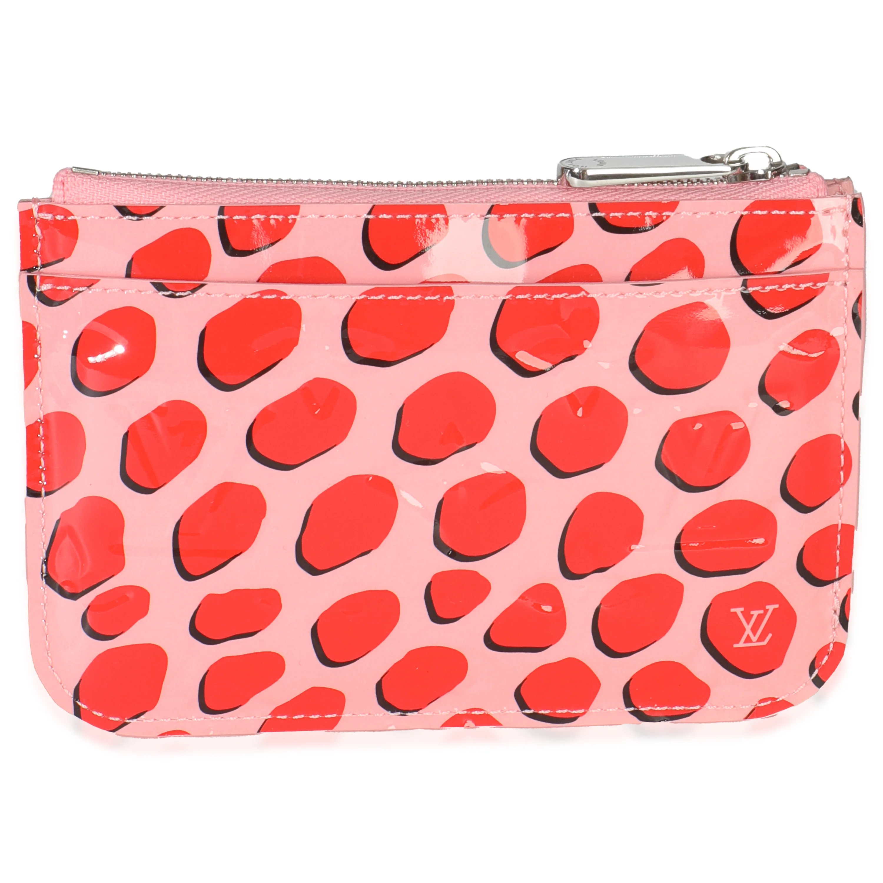 Pink Monogram Vernis Jungle Dots Pochette Cles Key Change Holder