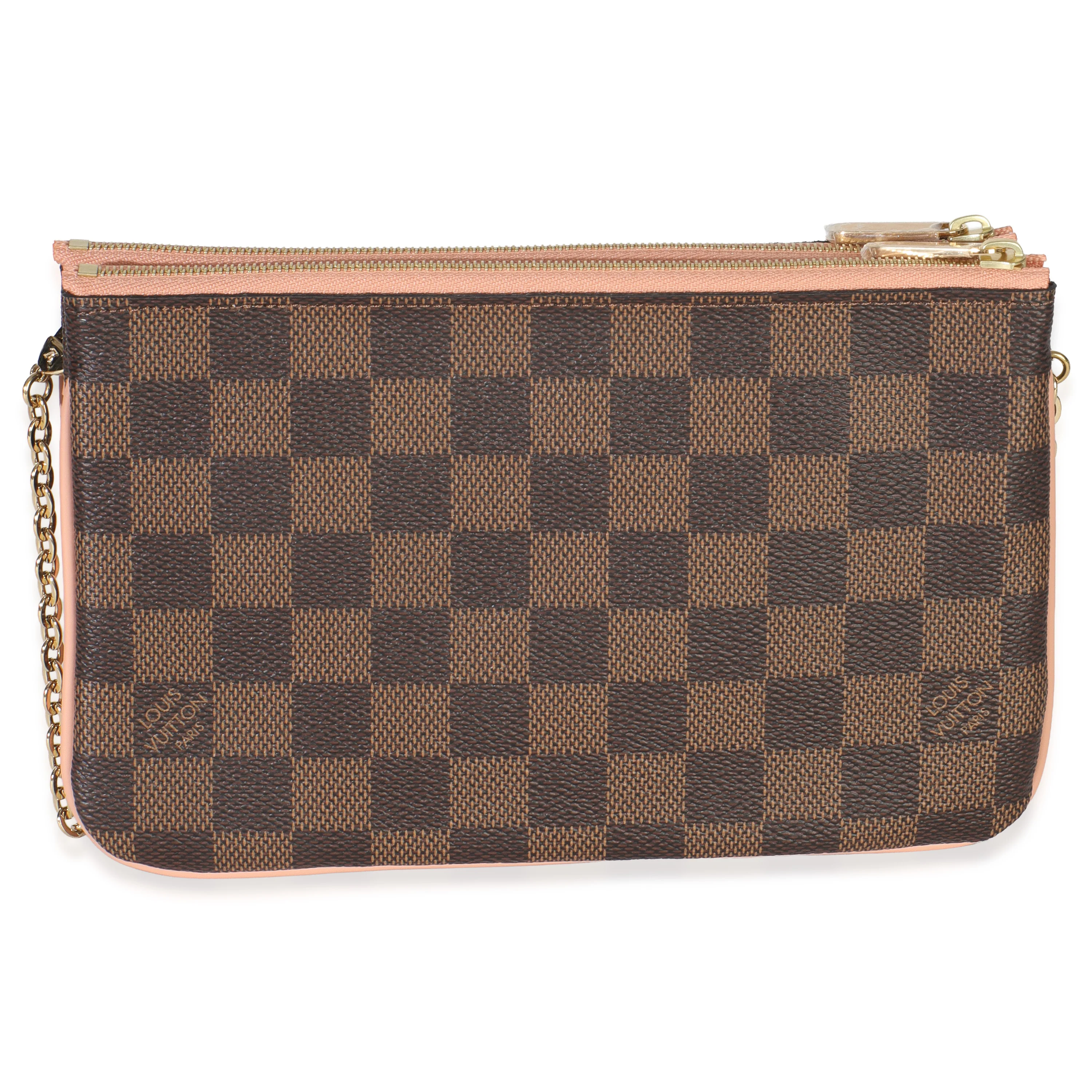 Damier Ebene Canvas Double Zip Pochette - Image 4