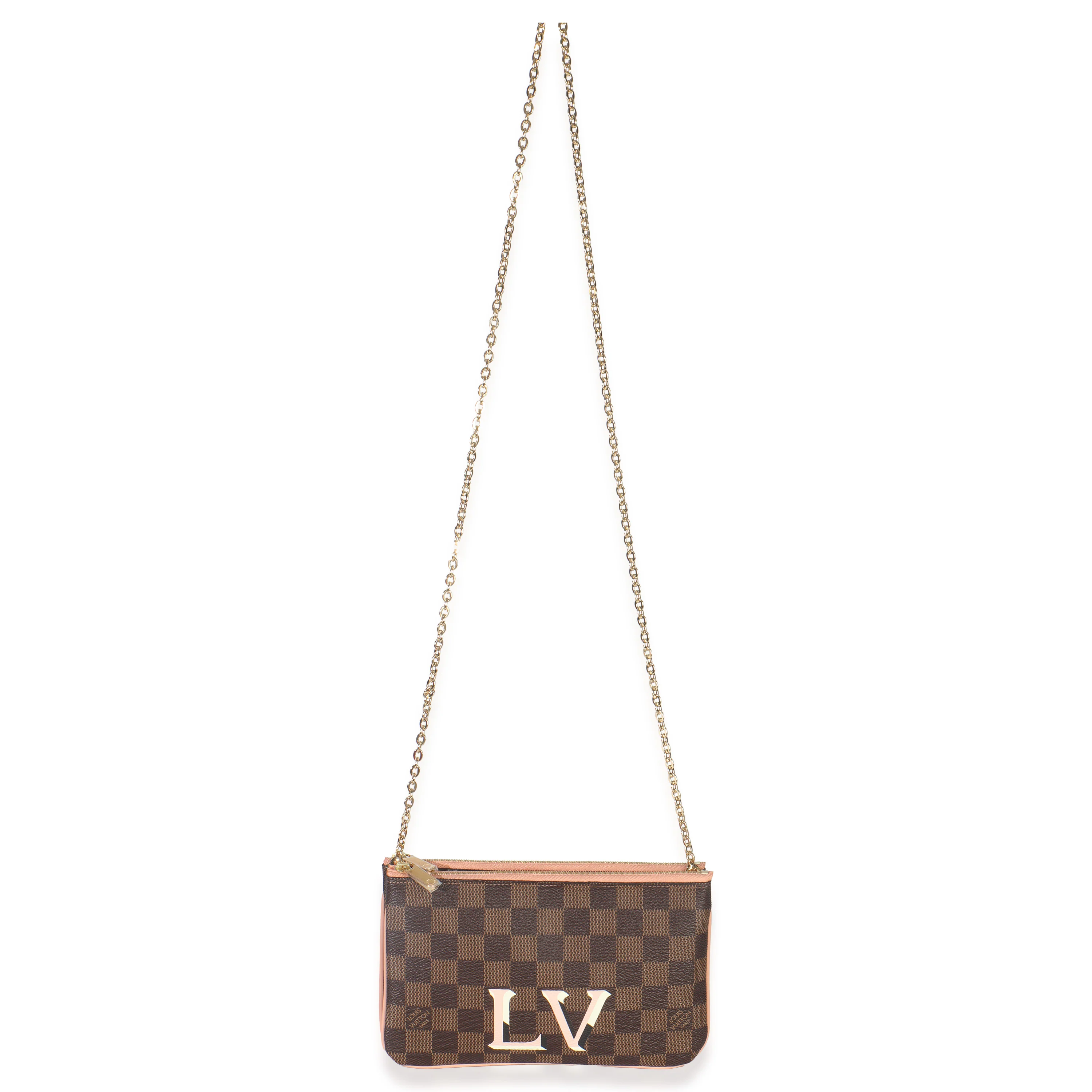 Damier Ebene Canvas Double Zip Pochette - Image 8