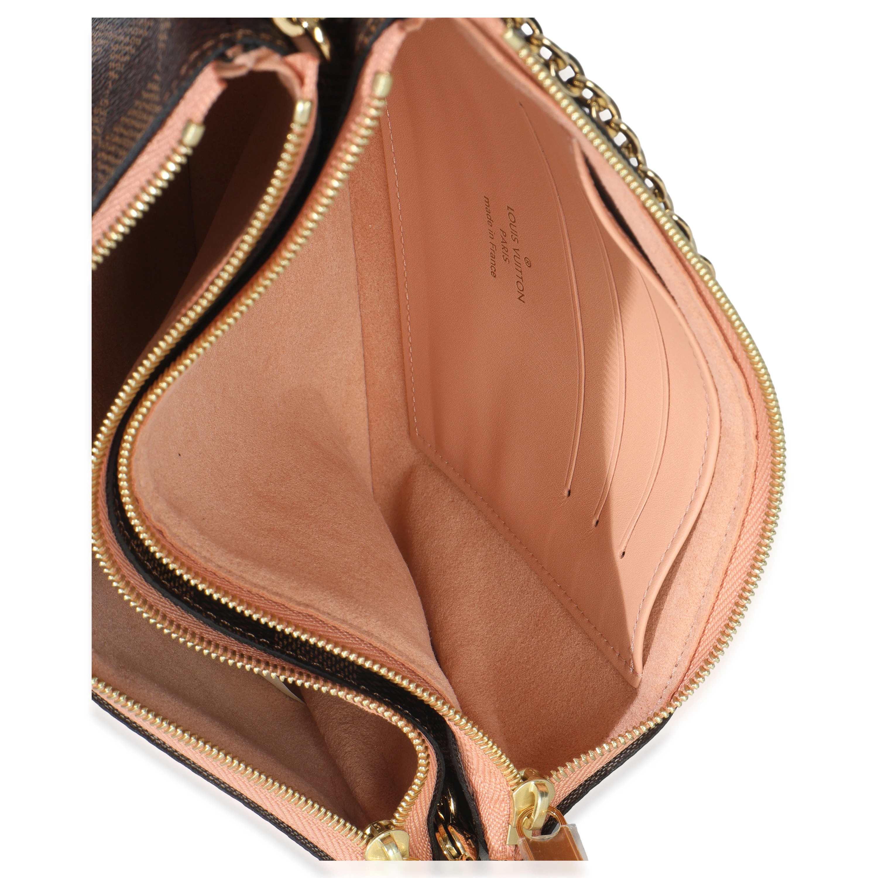 Damier Ebene Canvas Double Zip Pochette - Image 9