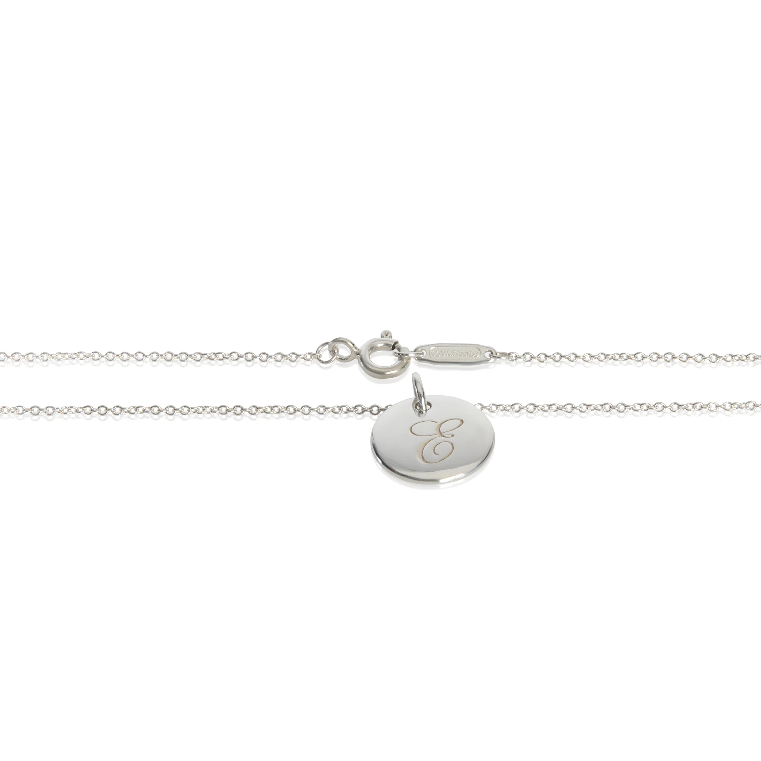 Sterling Silver Notes Initial E Pendant - Image 2