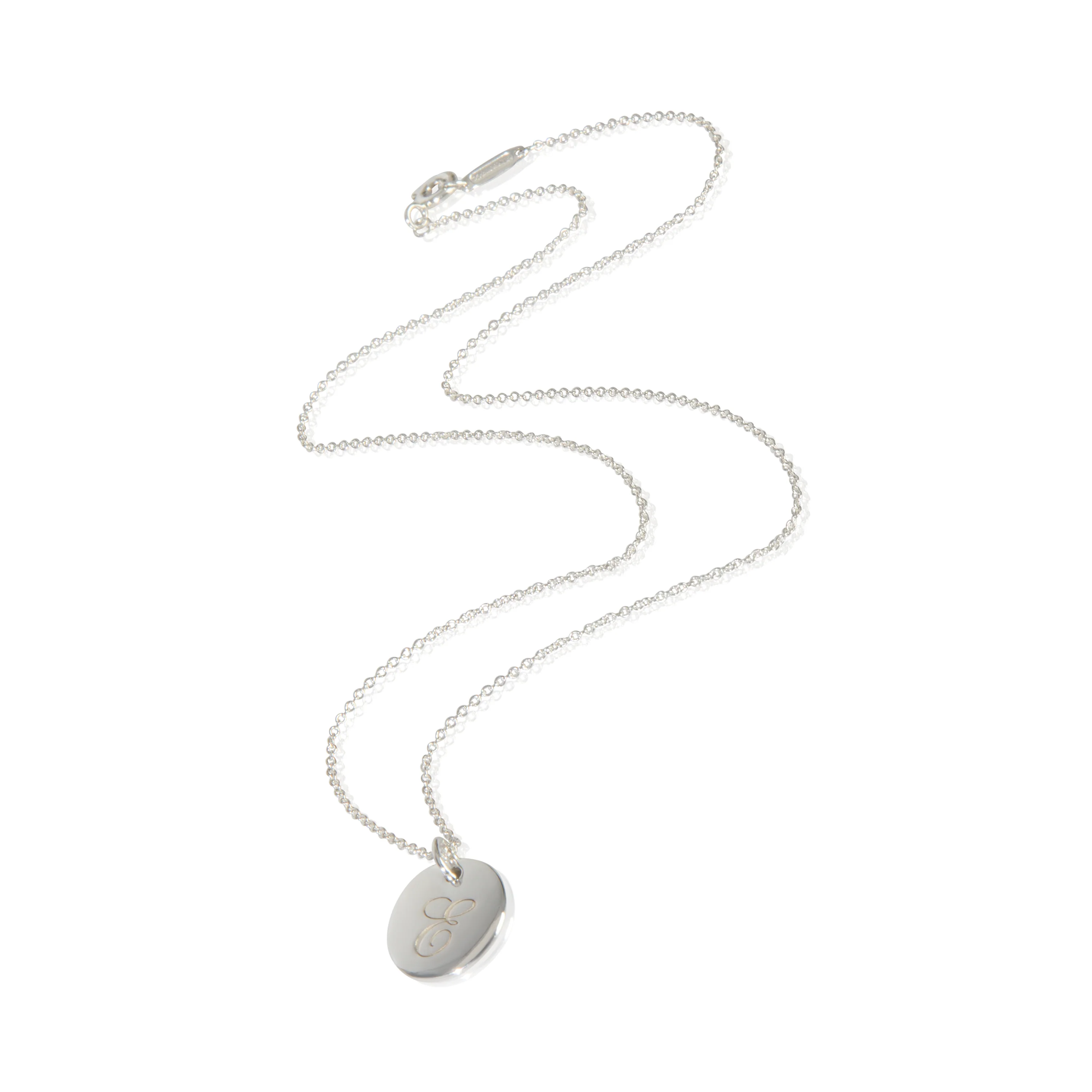 Sterling Silver Notes Initial E Pendant - Image 3