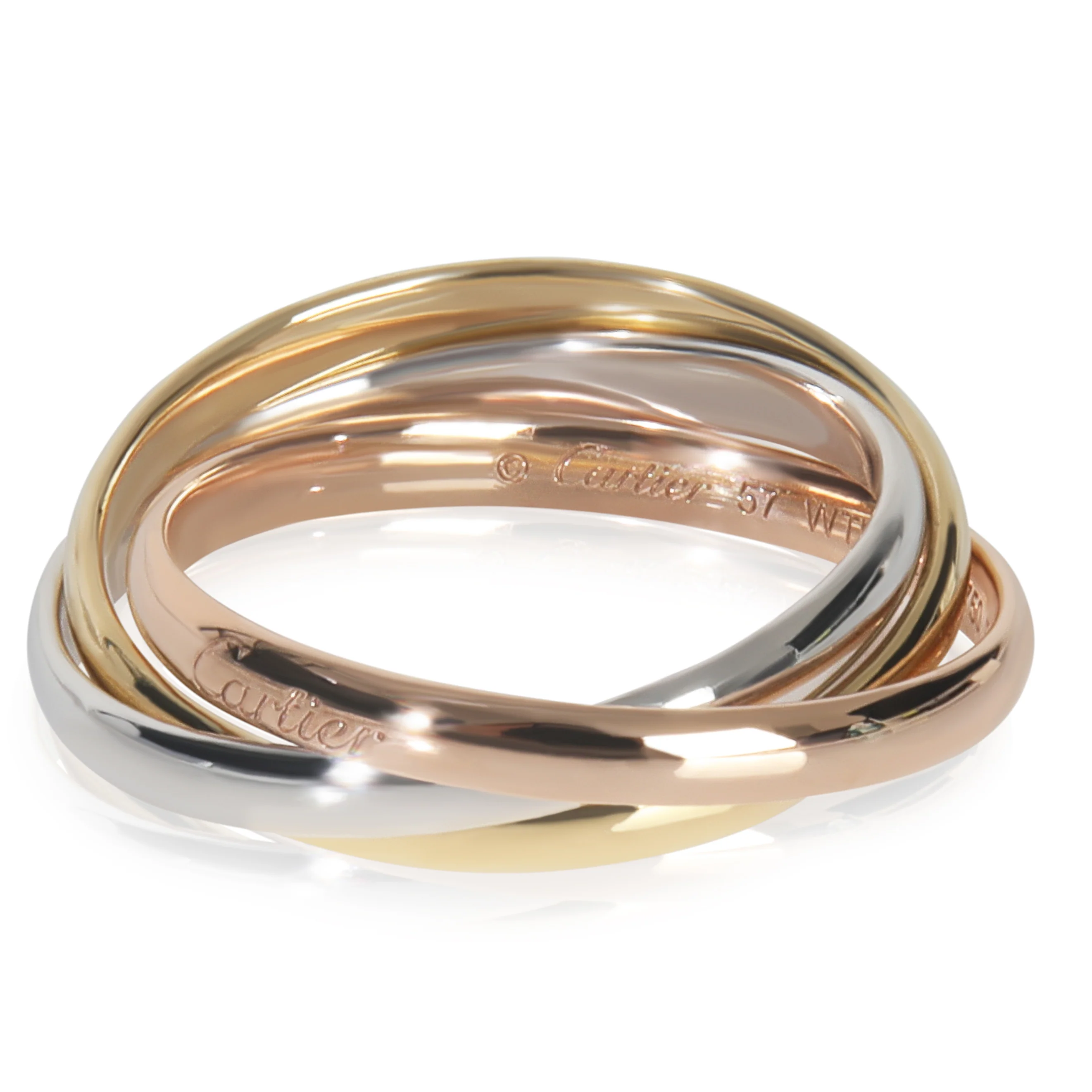 3-Tone Gold  Small Model Trinity Ring - Image 2