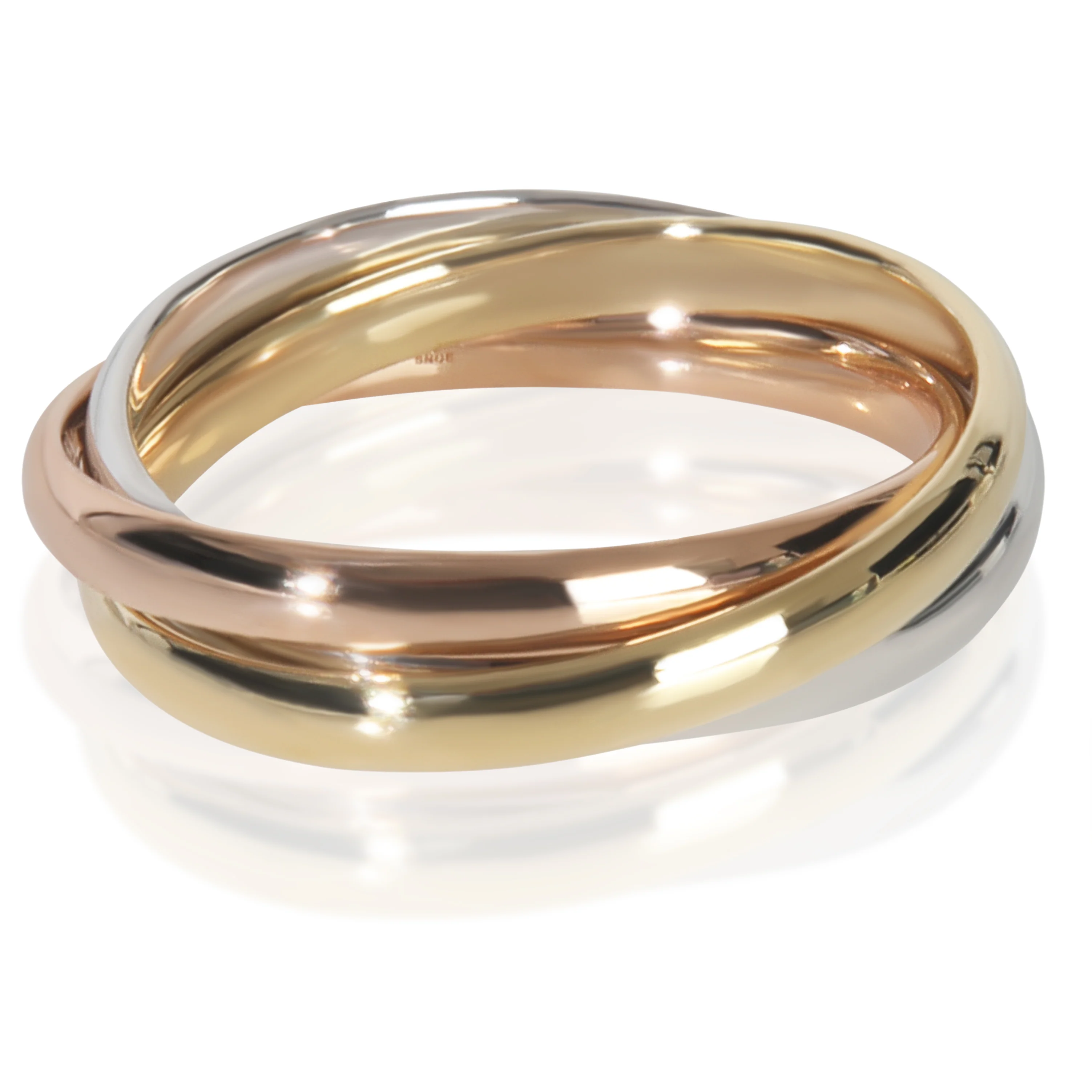 3-Tone Gold  Small Model Trinity Ring - Image 3