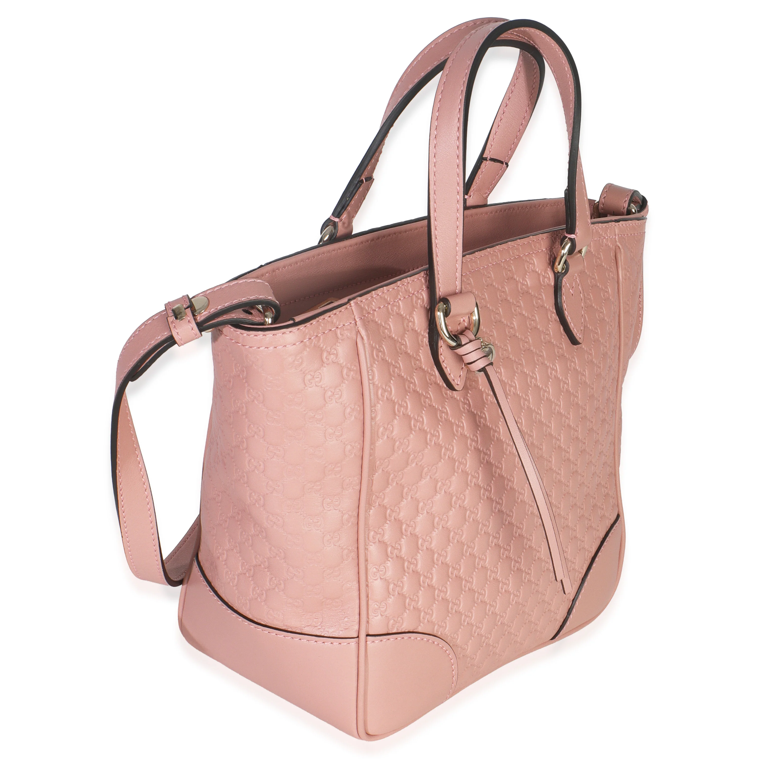 Soft Pink Microguccissima Small Bree Tote - Image 4