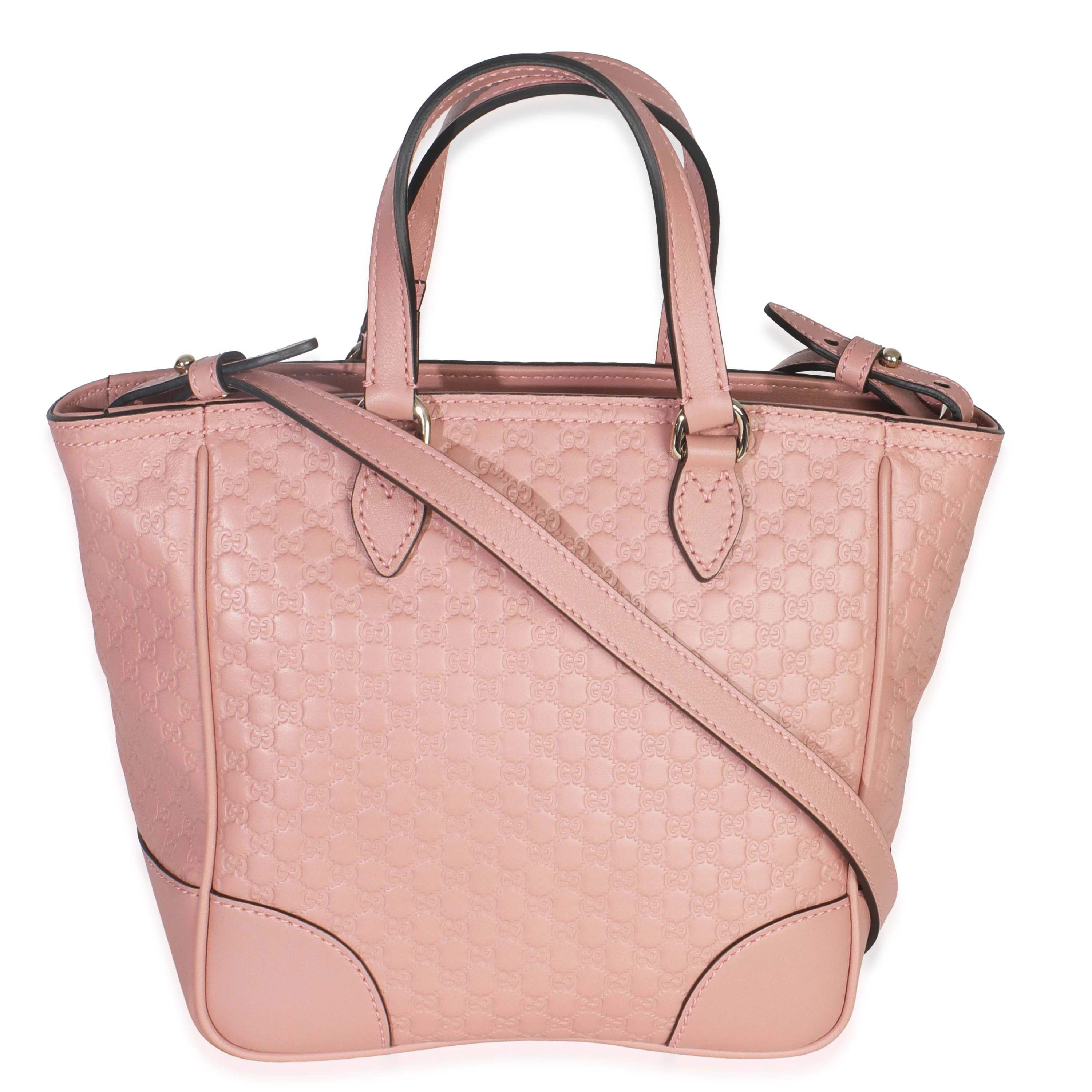 Soft Pink Microguccissima Small Bree Tote - Image 5