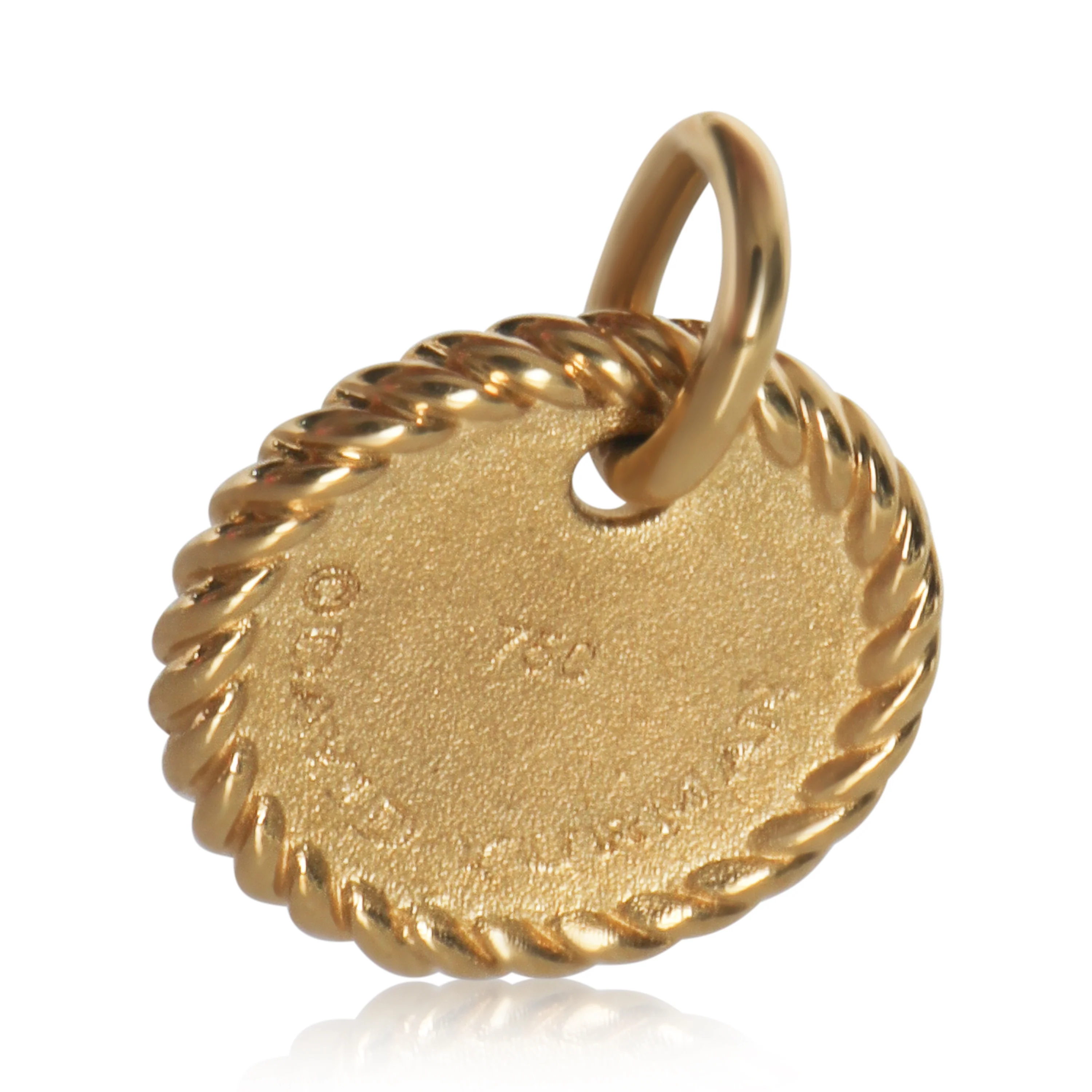 Yellow Gold Diamond Cable Collectibles Initial D Pendant - Image 3