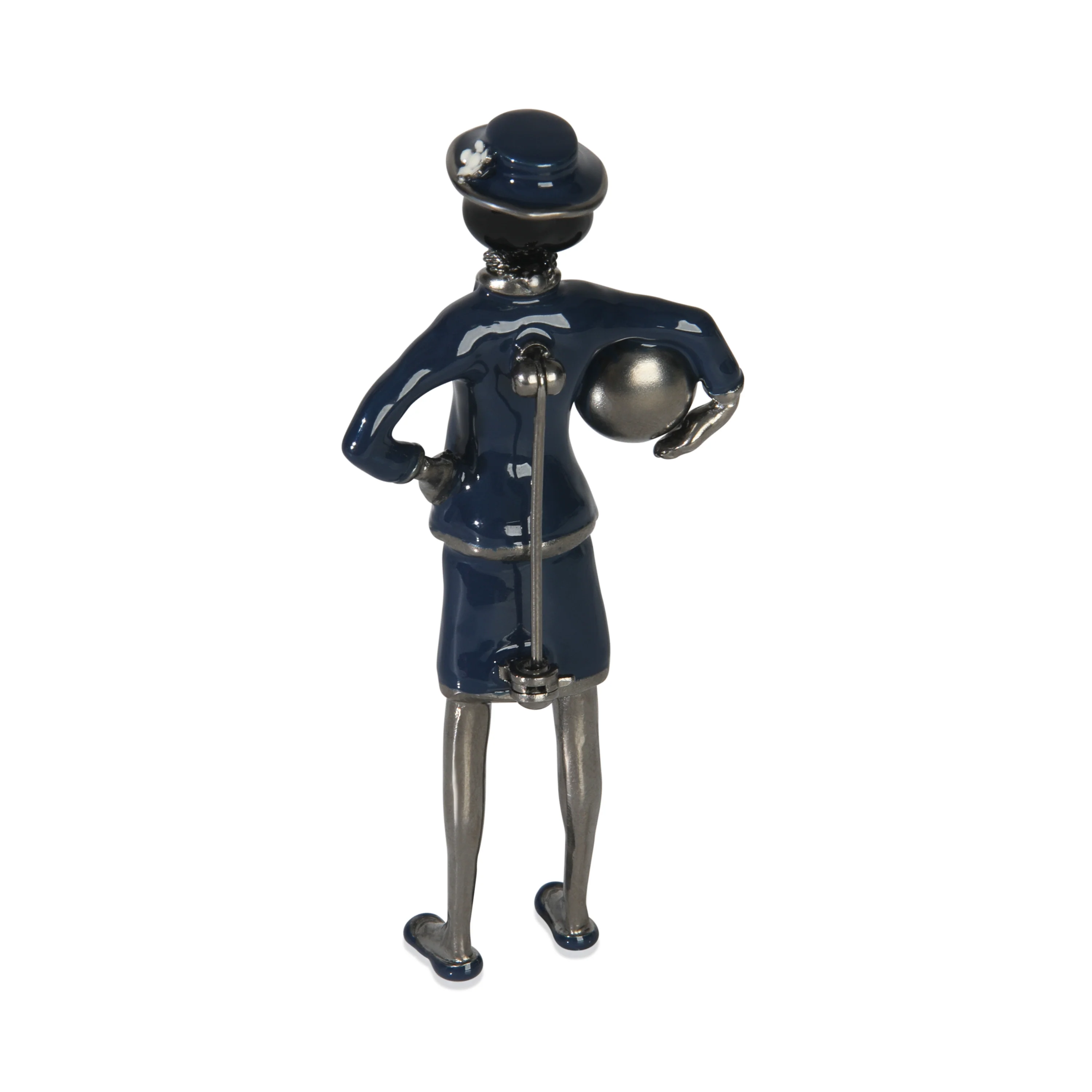 2012 Faux Pearl & Enamel Mademoiselle Brooch - Image 3