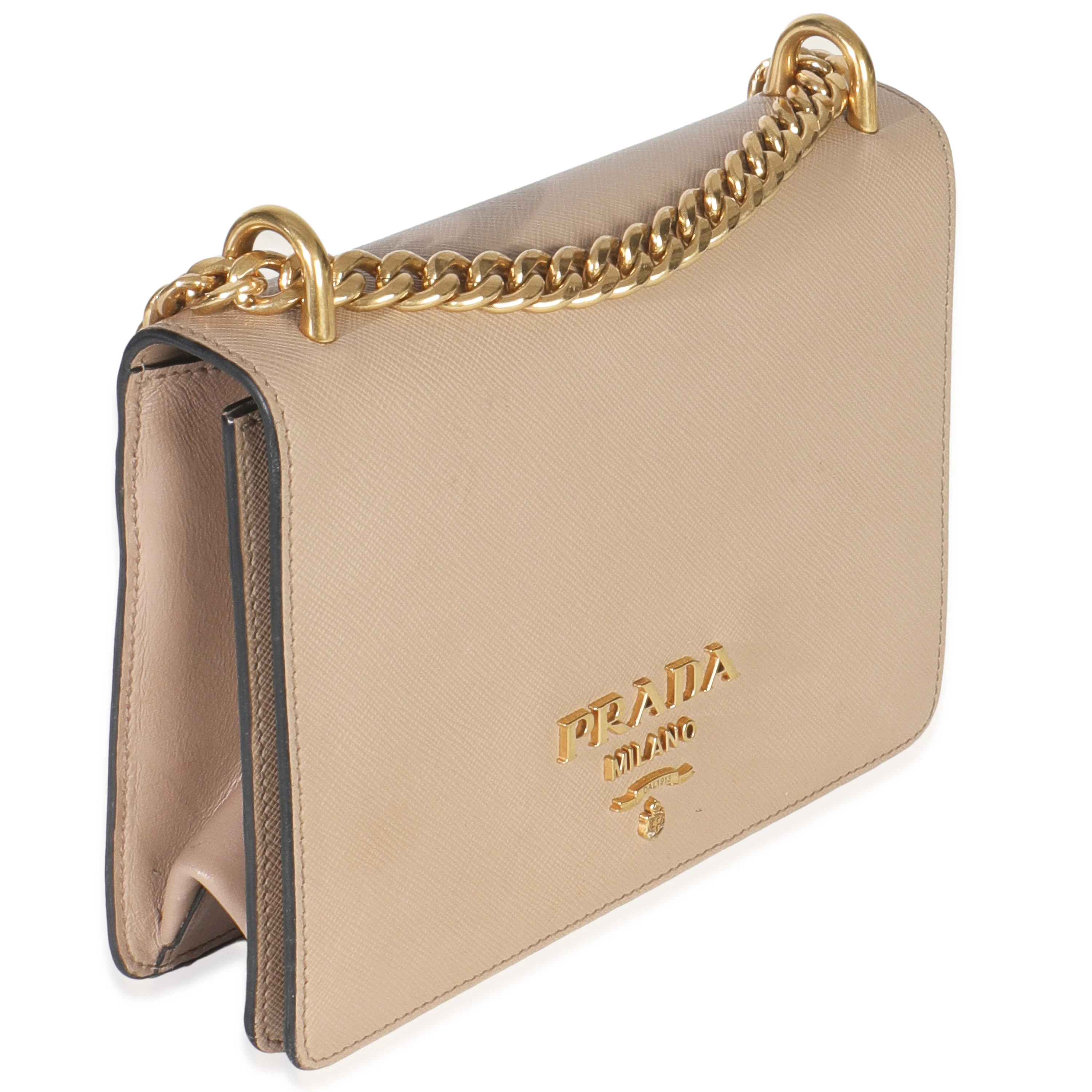 Cammeo Saffiano Lux Small Logo Chain Flap Bag - Image 3
