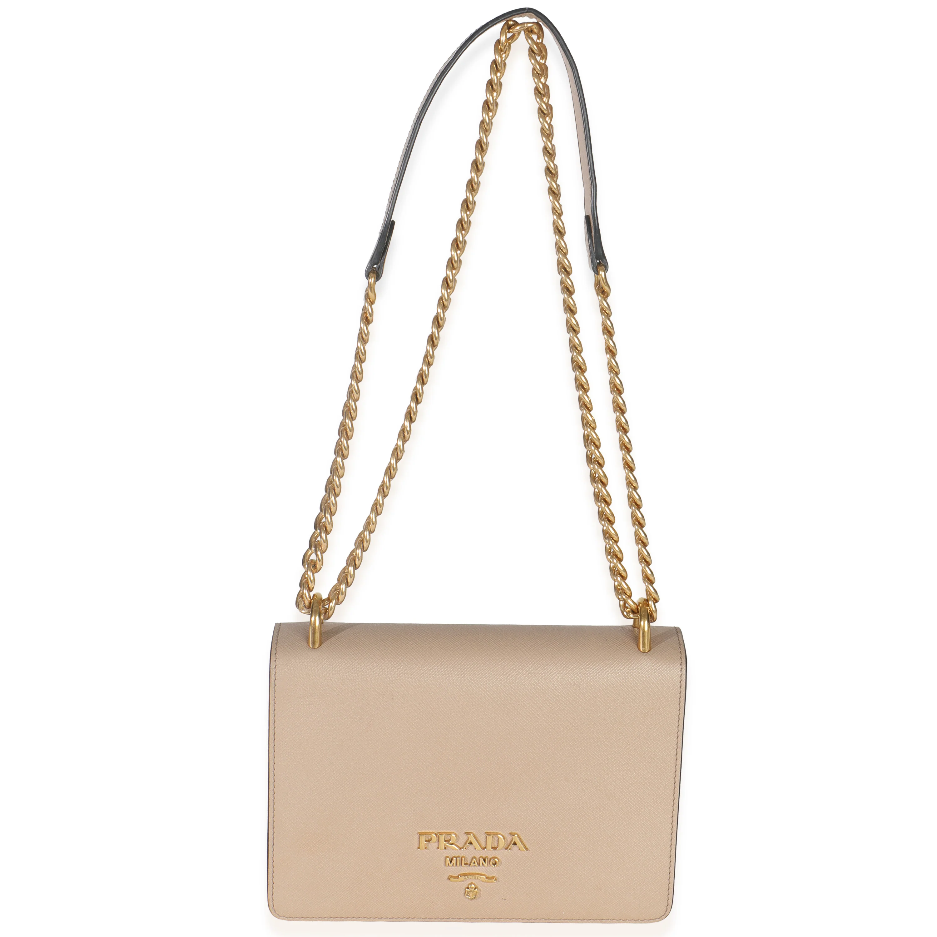 Cammeo Saffiano Lux Small Logo Chain Flap Bag - Image 7