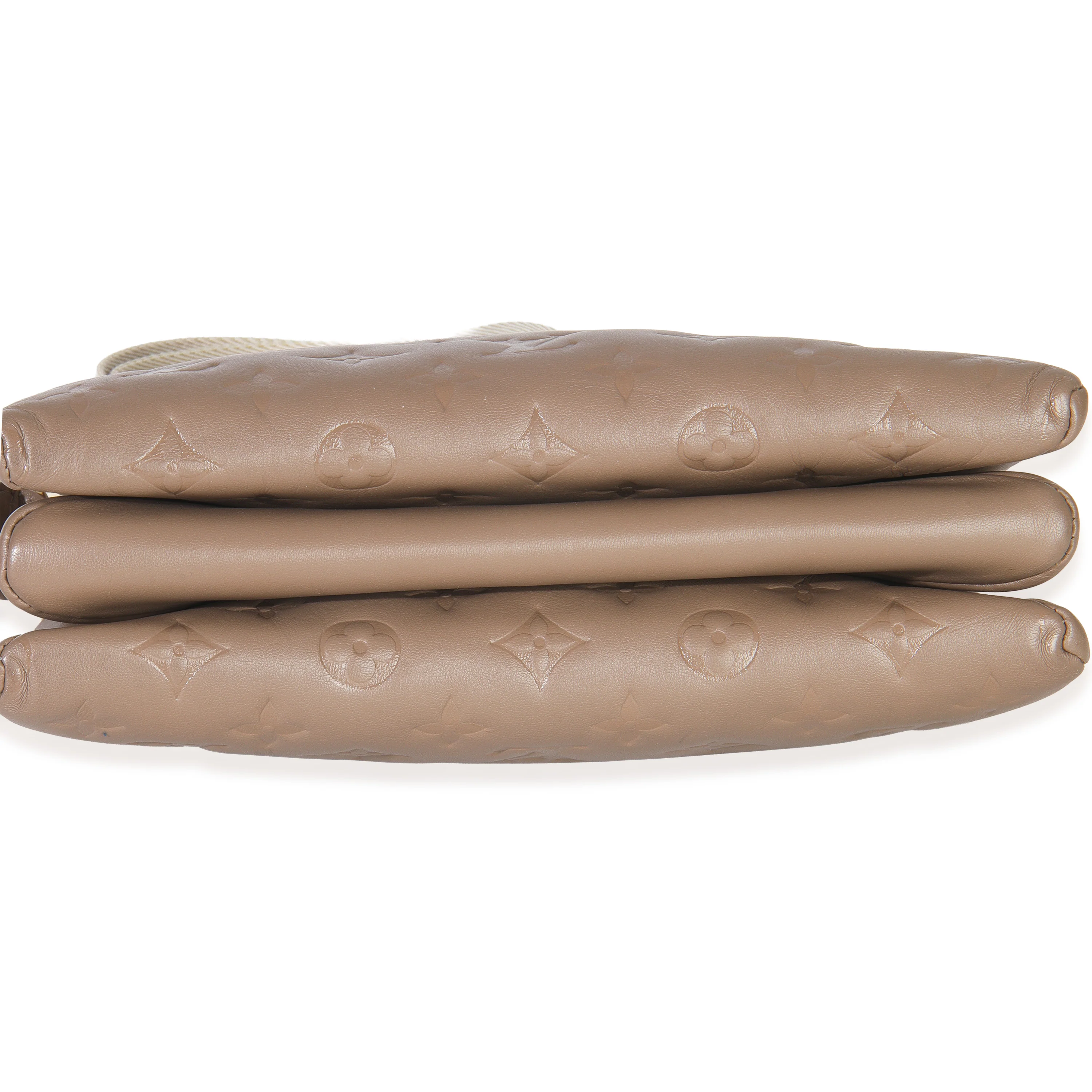 Taupe Monogram Embossed Lambskin Coussin PM - Image 4