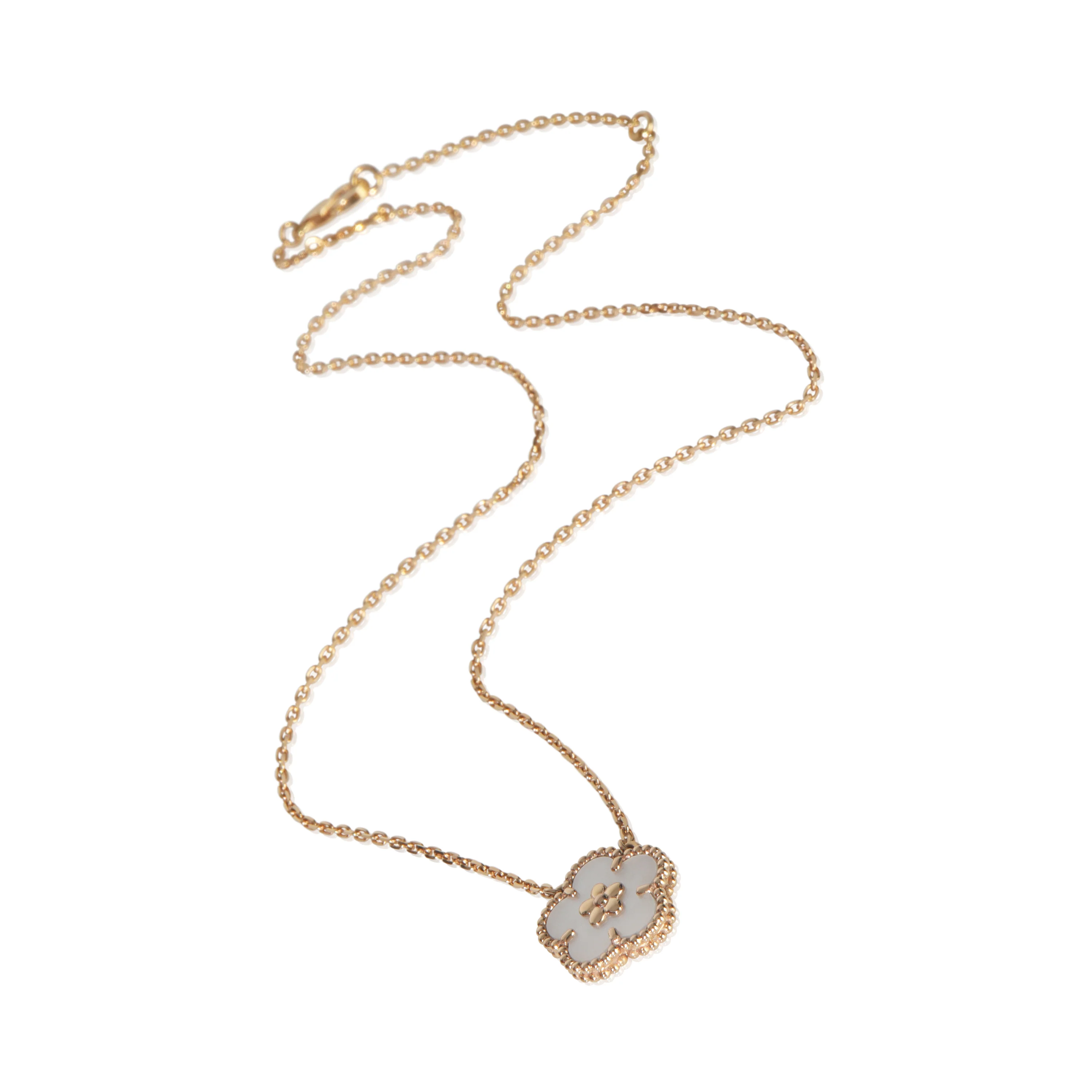 Rose Gold Mother Of Pearl Lucky Spring Plum Blossom Pendant - Image 3