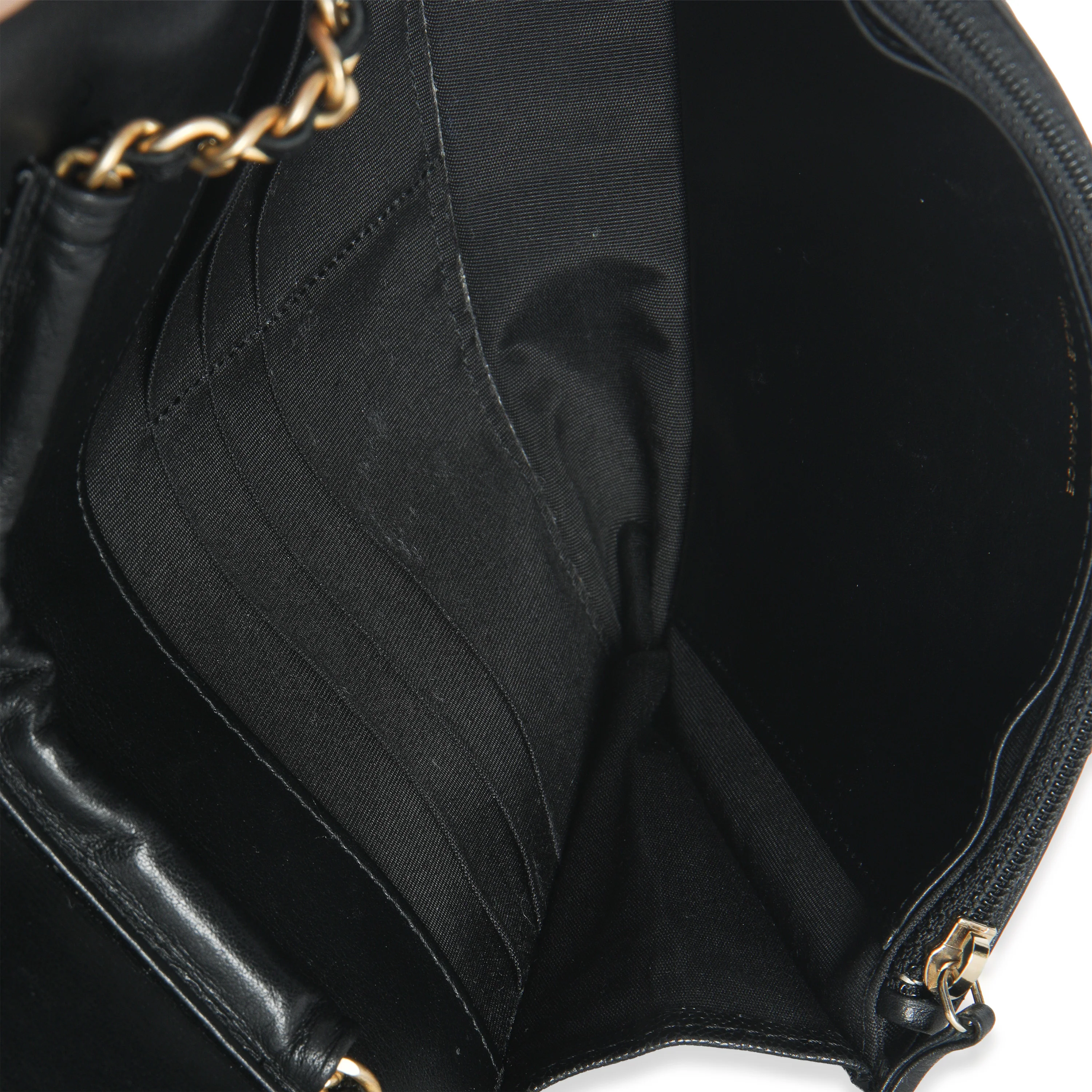 Black Quilted Caviar Boy Wallet On Chain - Image 8