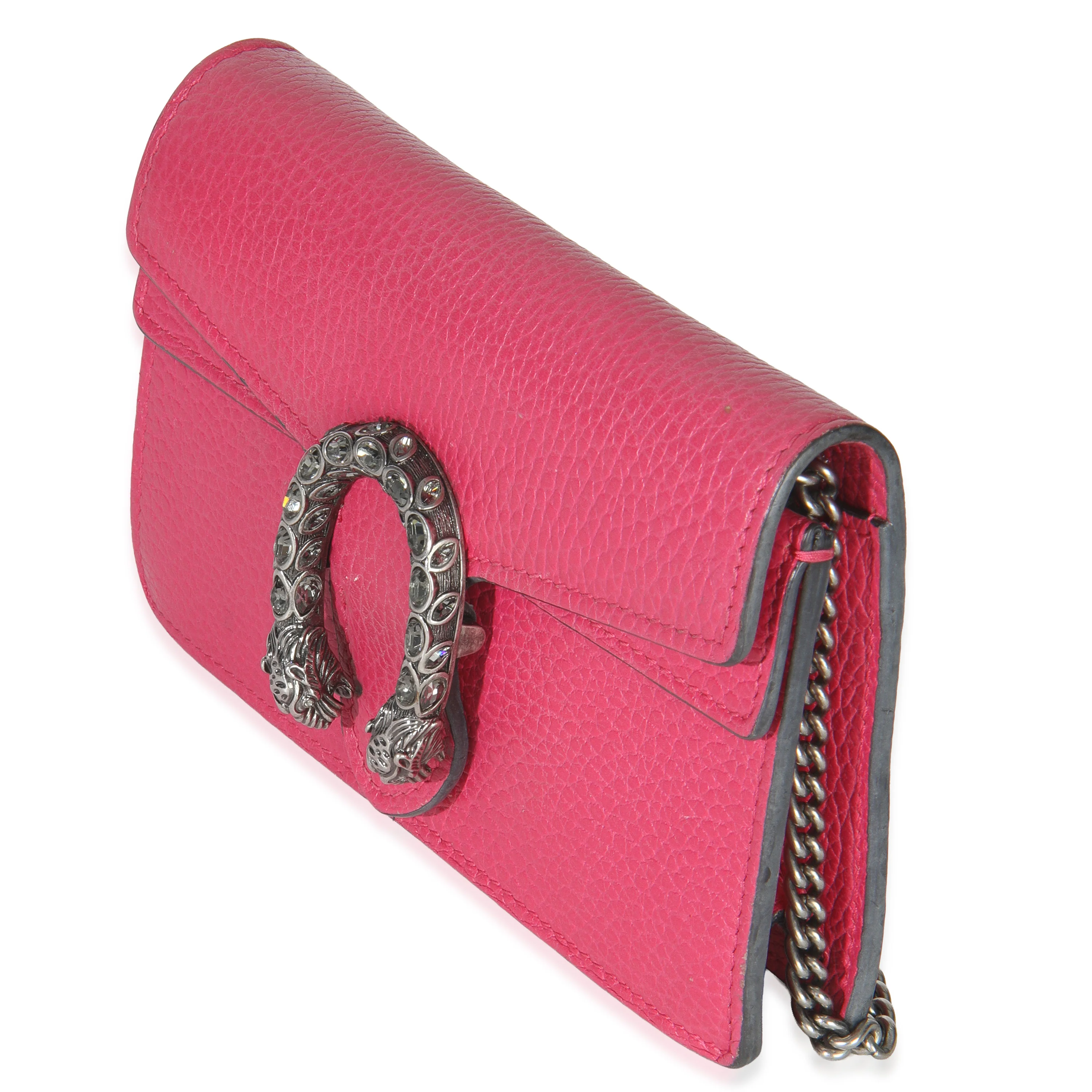 Pink Dollar Calfskin Crystal Super Mini Dionysus Flap - Image 2