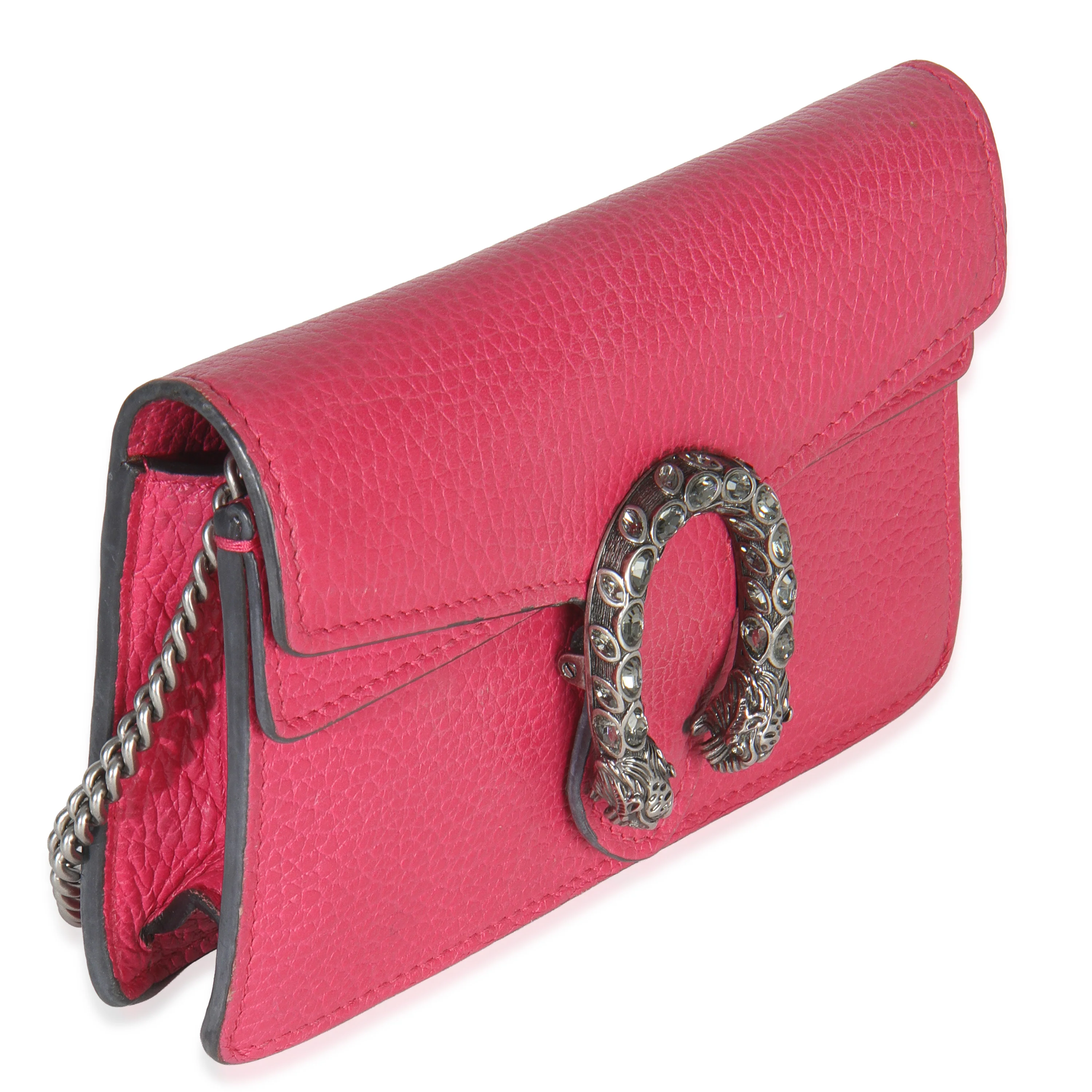 Pink Dollar Calfskin Crystal Super Mini Dionysus Flap - Image 3