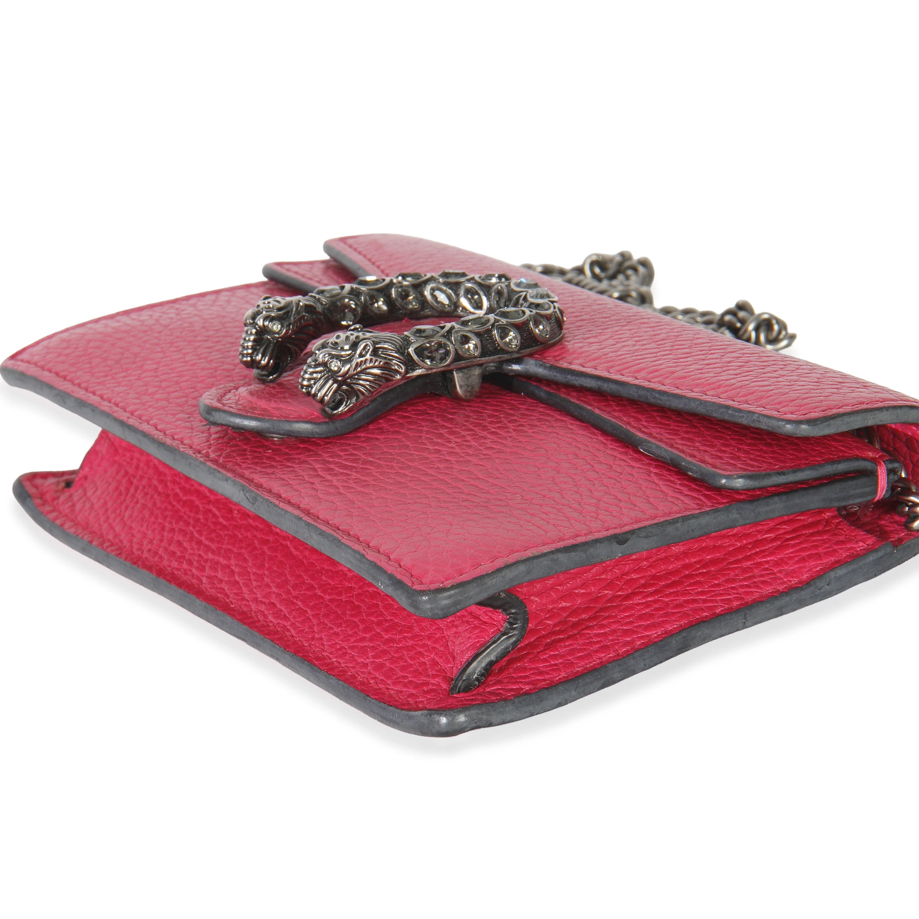 Pink Dollar Calfskin Crystal Super Mini Dionysus Flap - Image 7